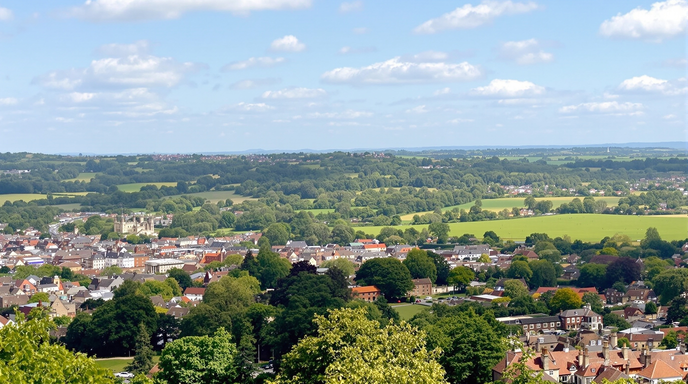 Sevenoaks Kent - Knole Park and town view