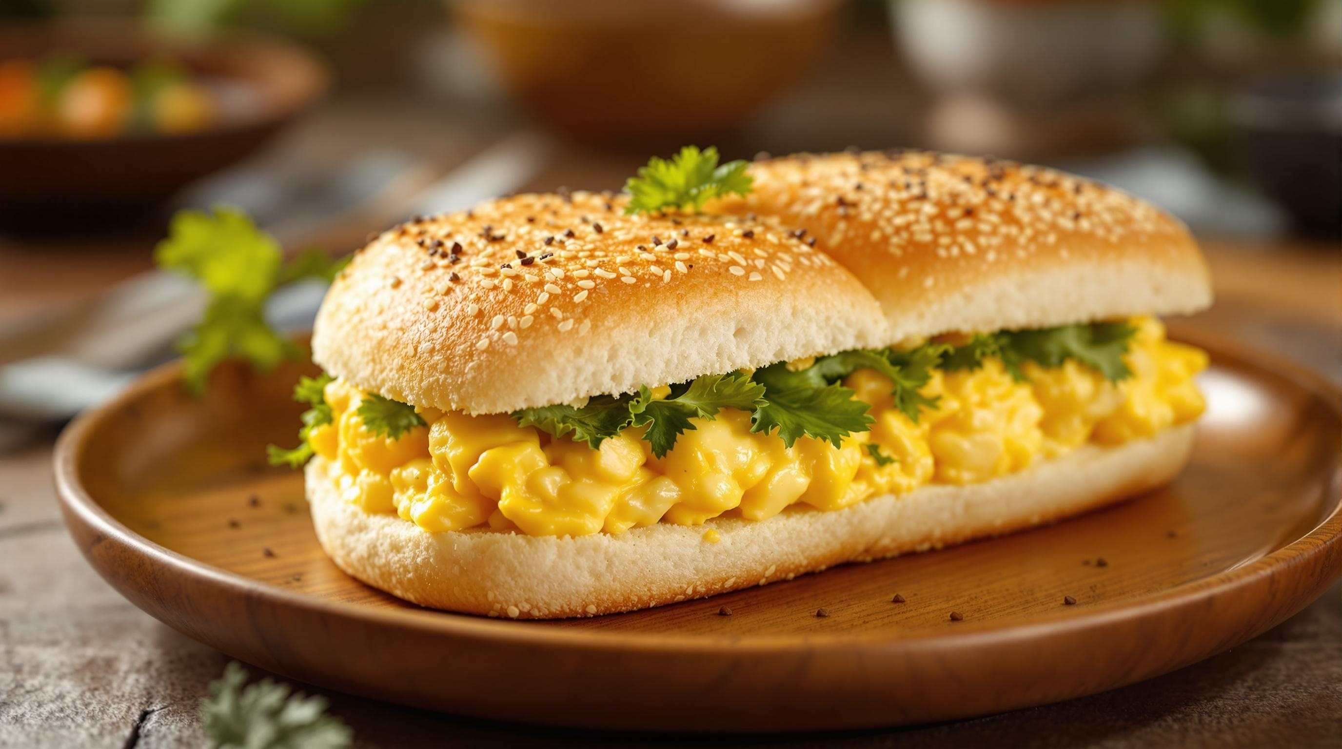 Delicious egg sandwich