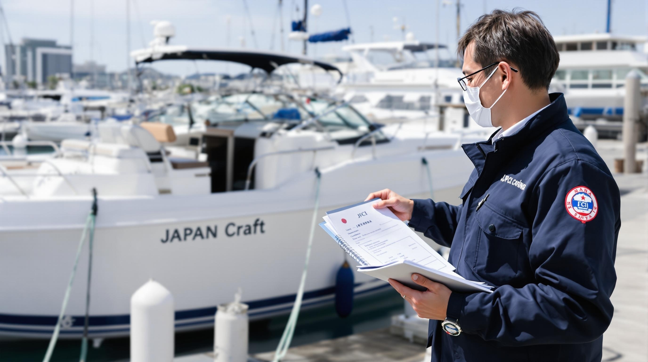 日本の小型船舶検査機構（JCI）による船検の様子