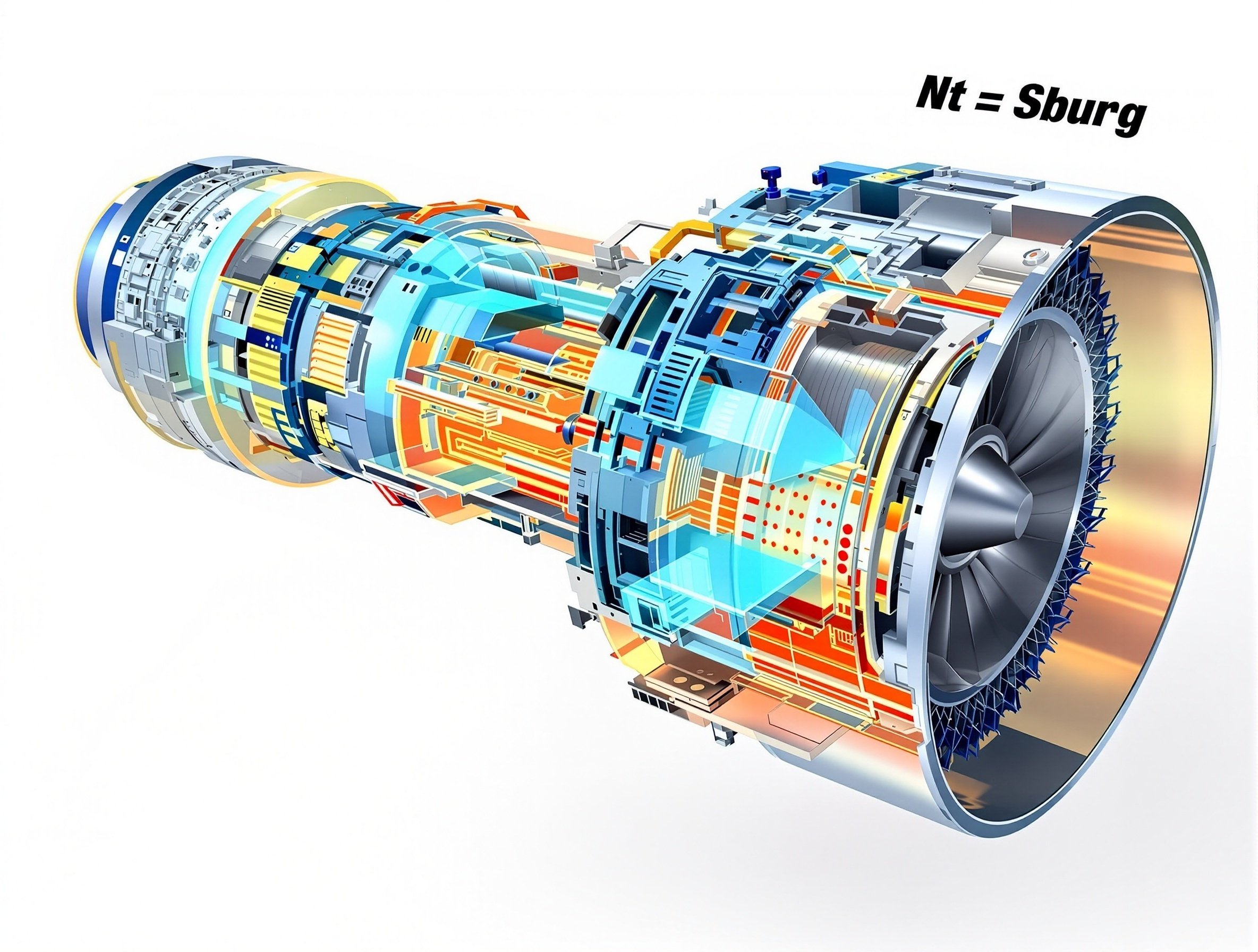 Advanced turbine blade cooling technology diagram showing internal channels