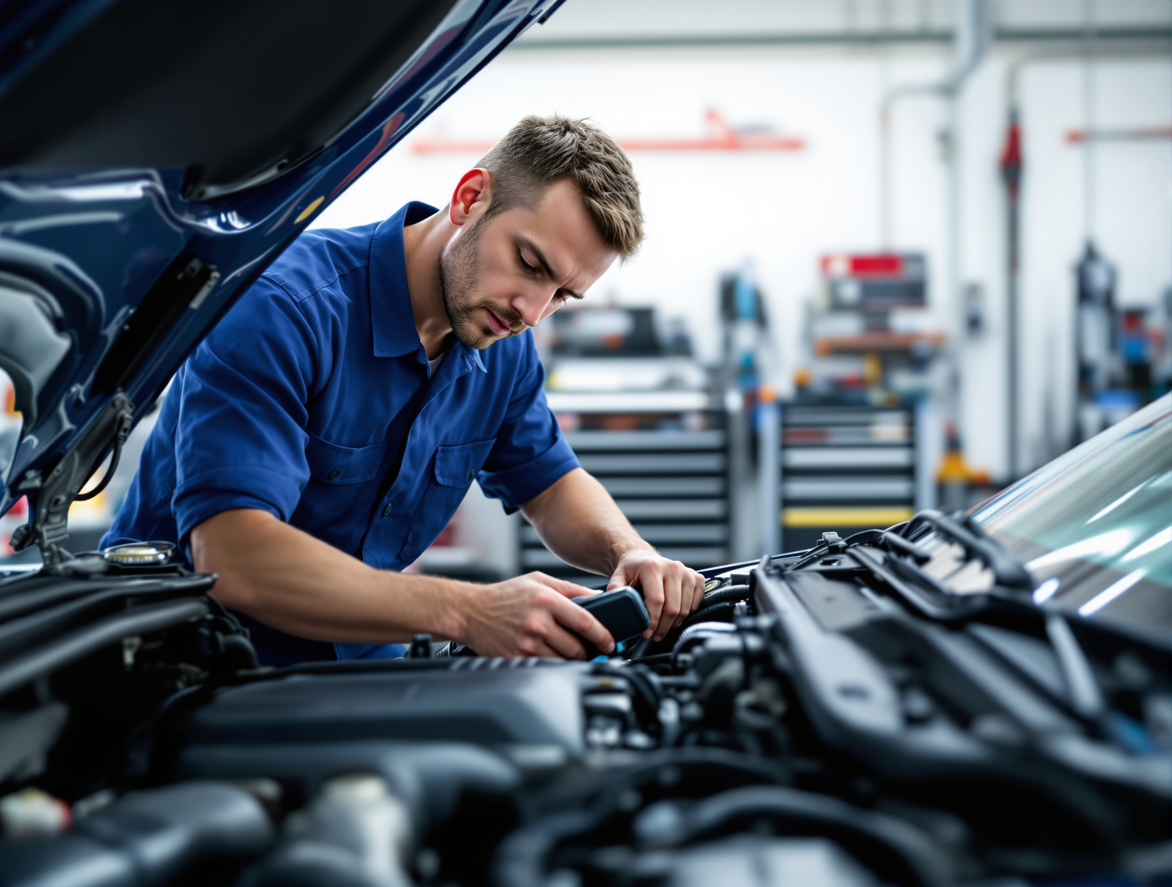 Mechaniker bei der Arbeit