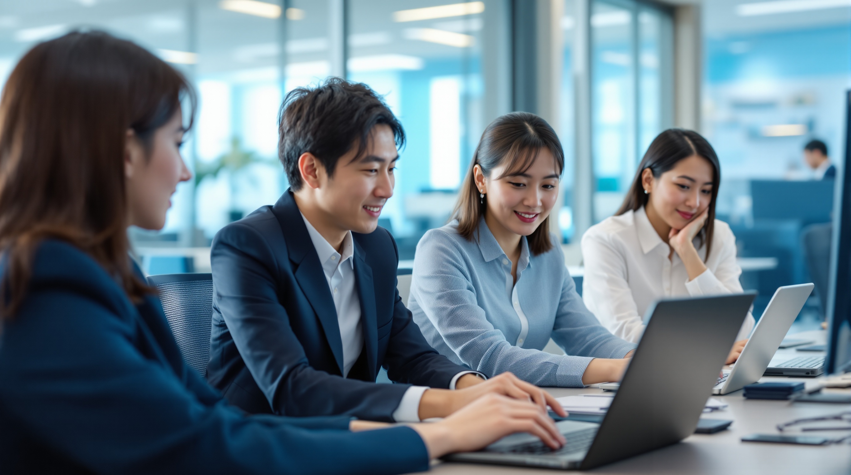 日本人の研修風景