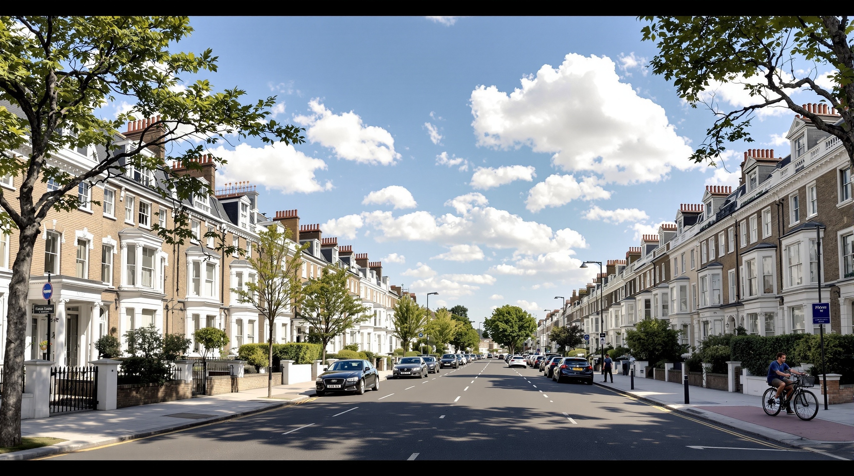 Beautiful West London residential street with Victorian houses