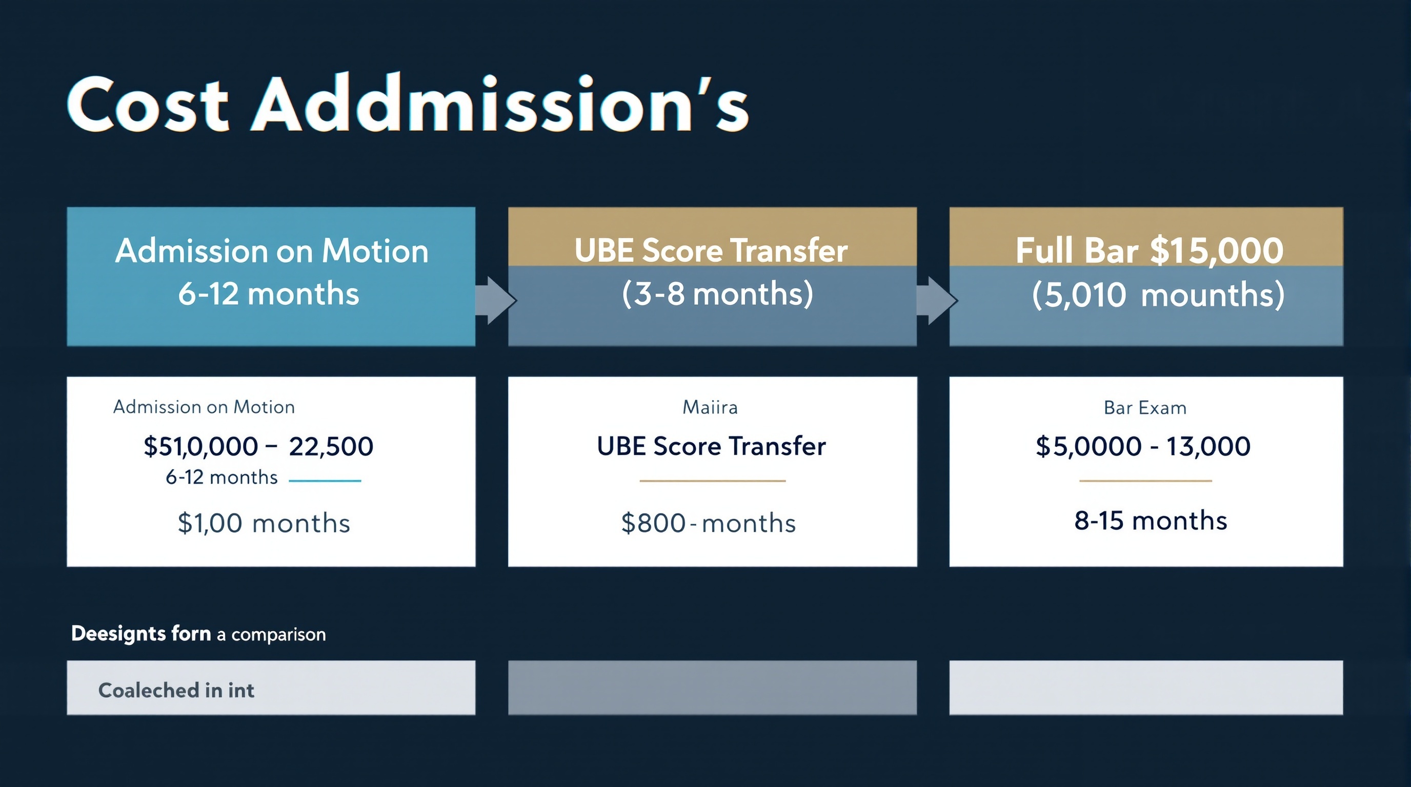 Bar Admission Cost Comparison Chart