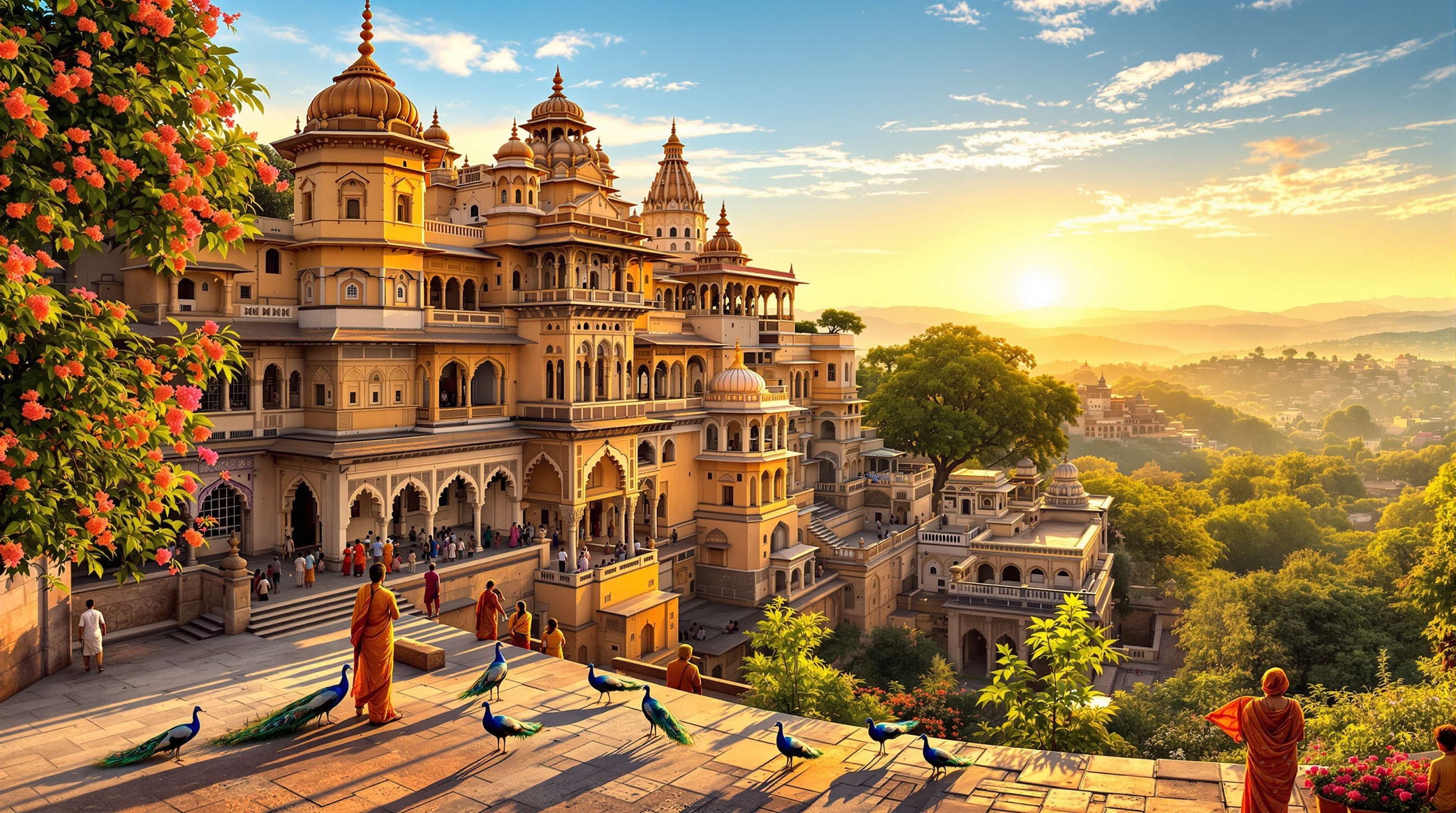Panoramic view of Amri Gujarat showing traditional architecture and natural beauty