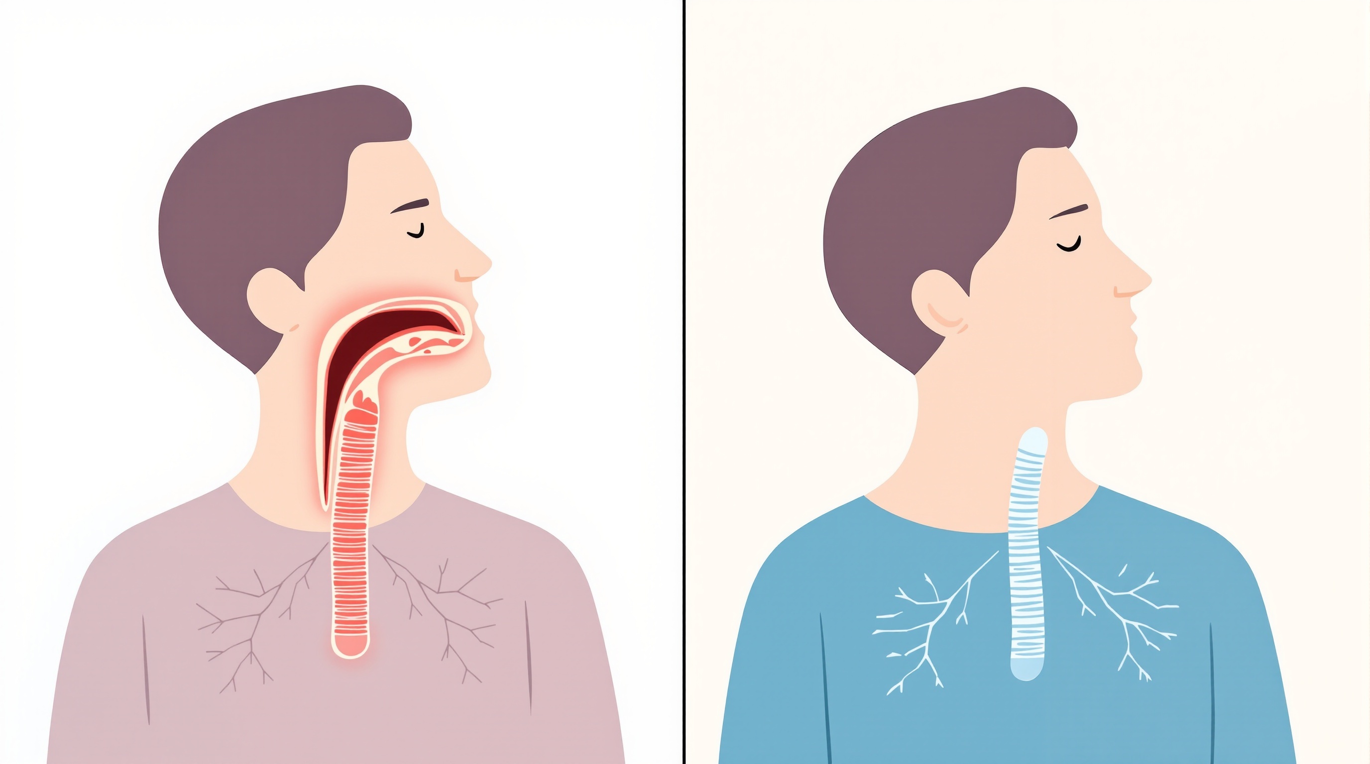 기침 일러스트레이션