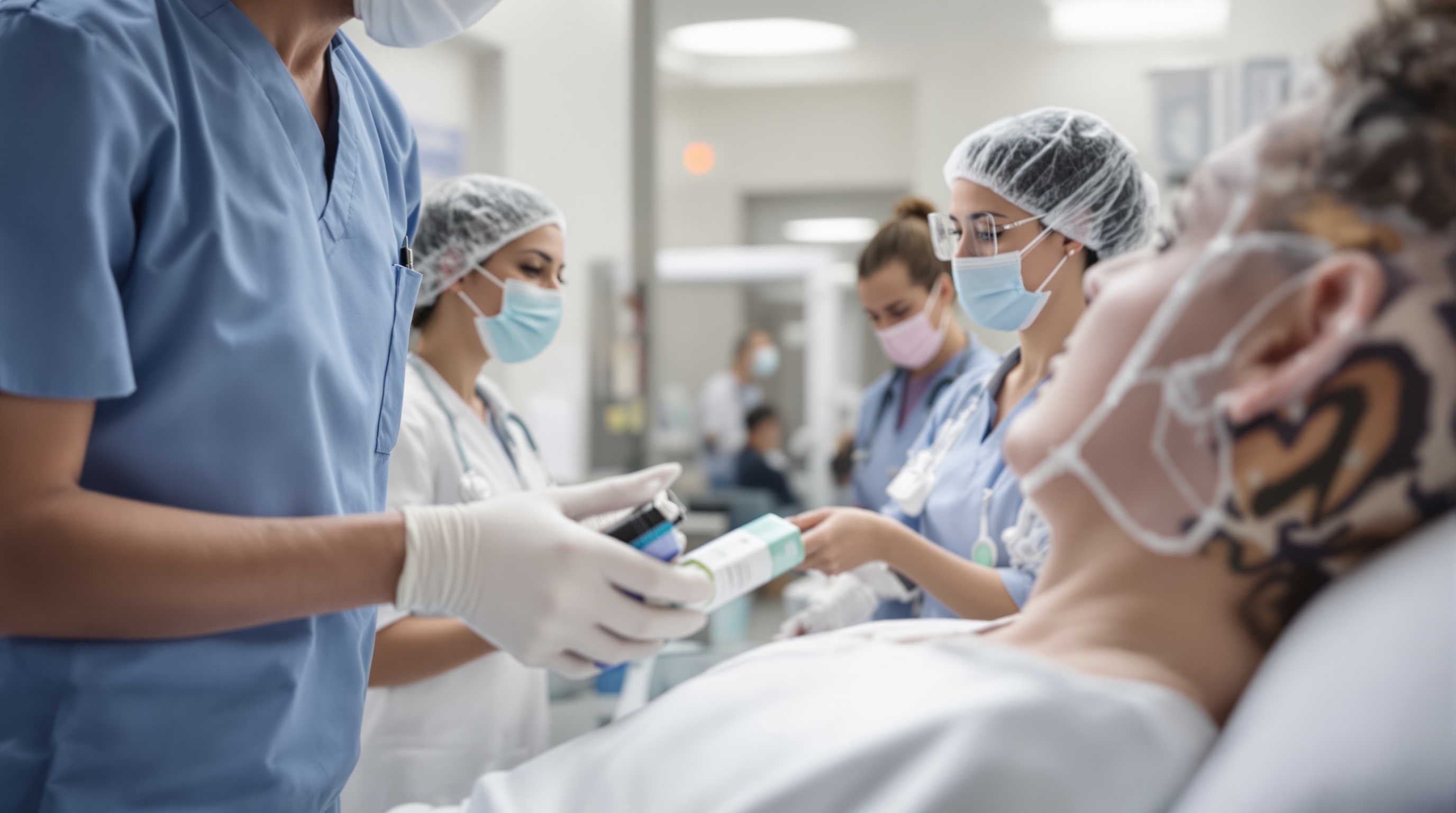 전문의가 흉터를 검사하는 모습