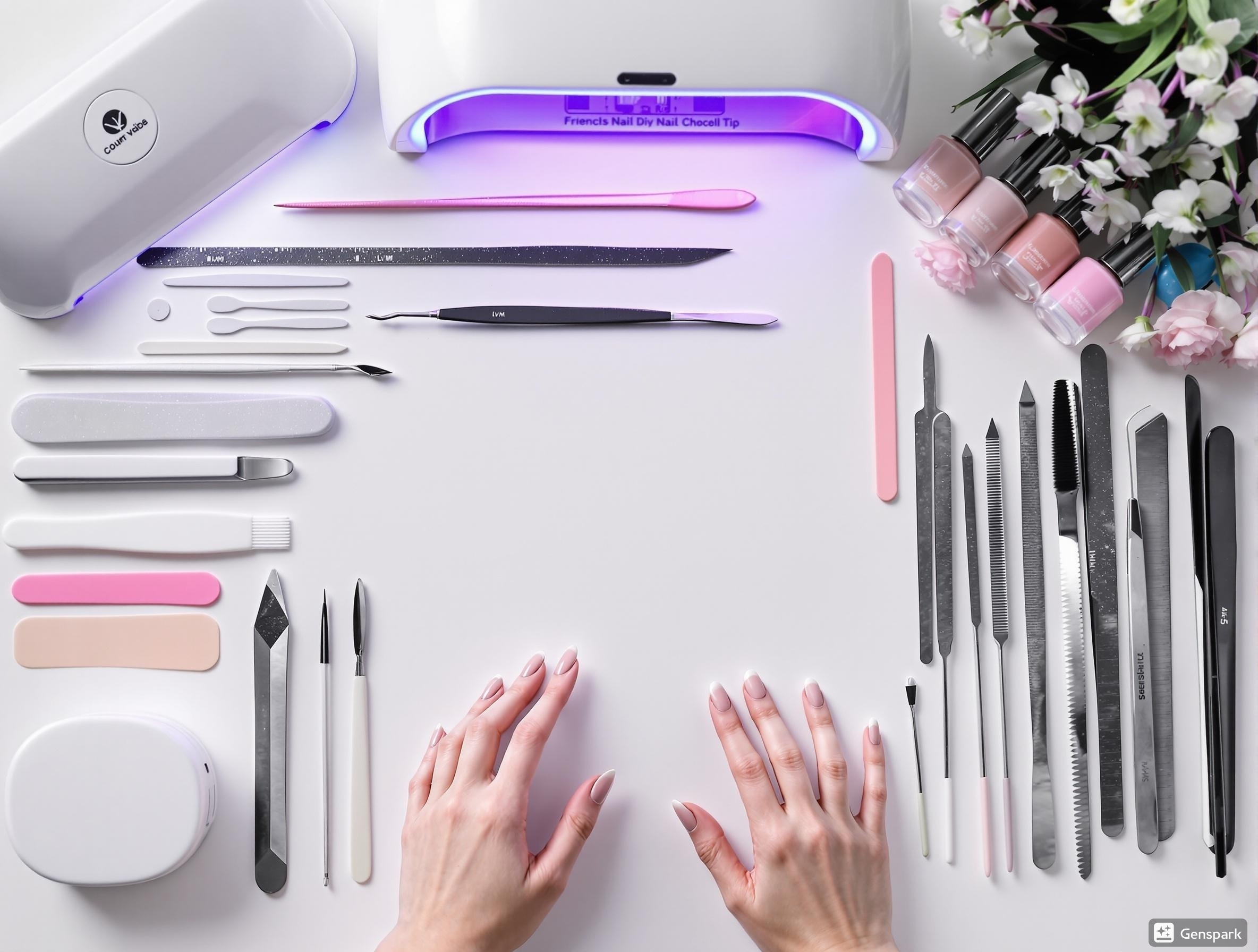 Essential tools for coffin French tips