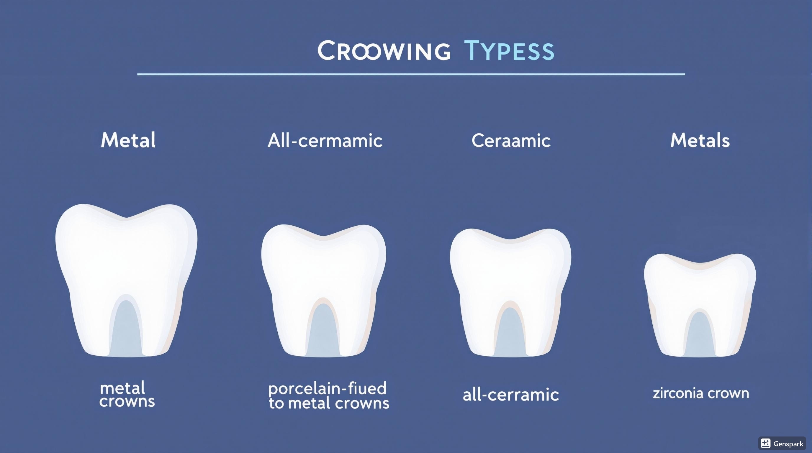 Dental Crowns Types Infographic