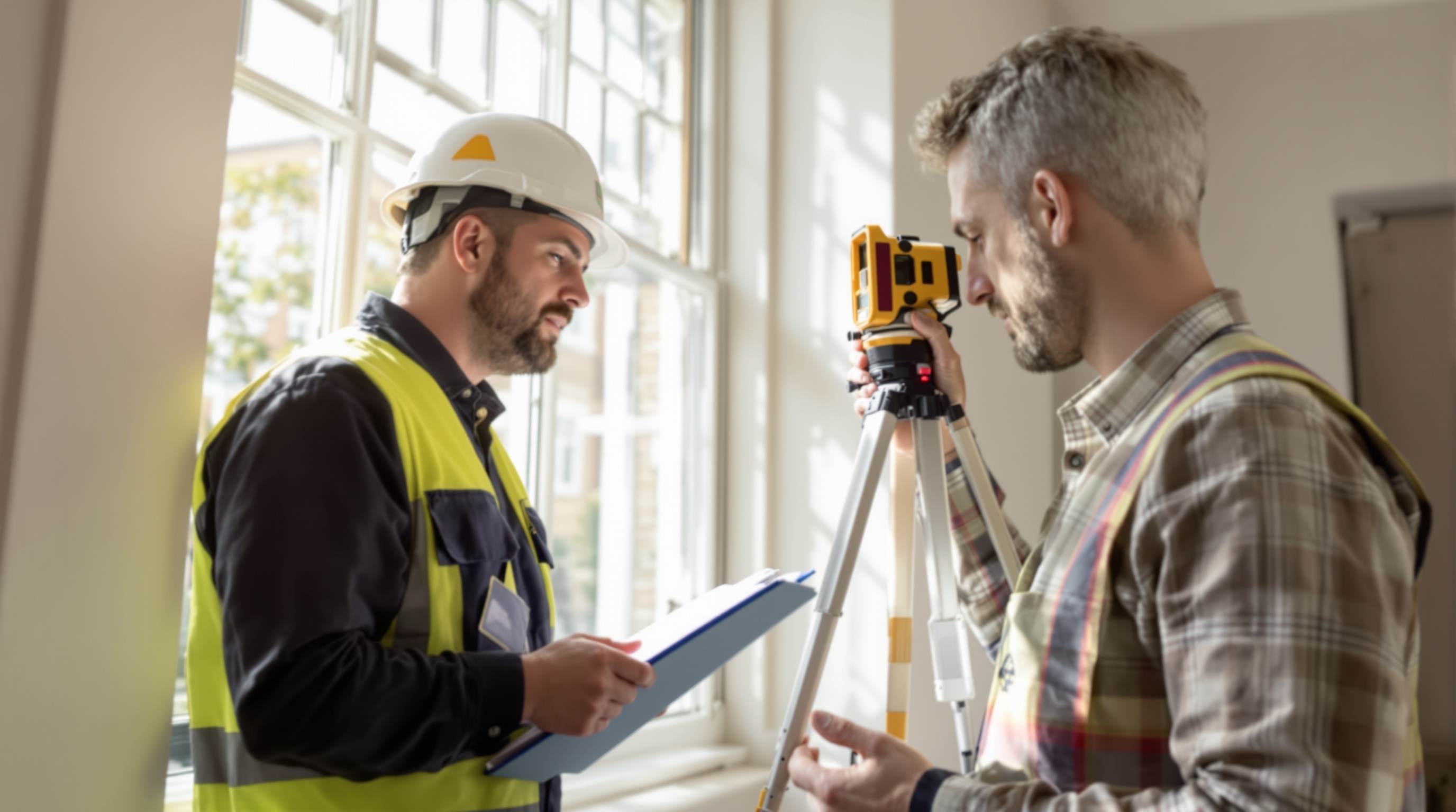 RICS chartered surveyor conducting detailed building survey in London Victorian house