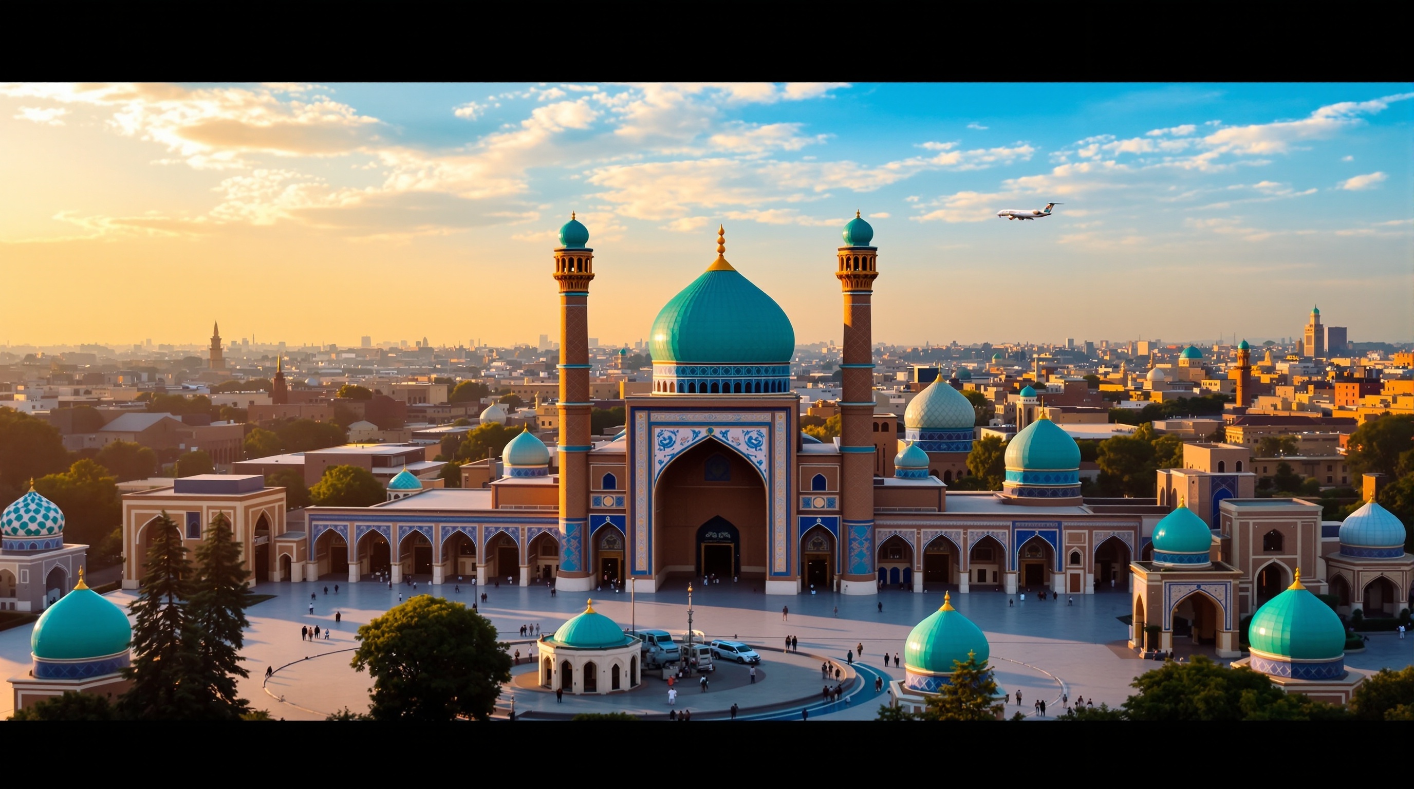 Samarkand Registan Square with historic Islamic architecture