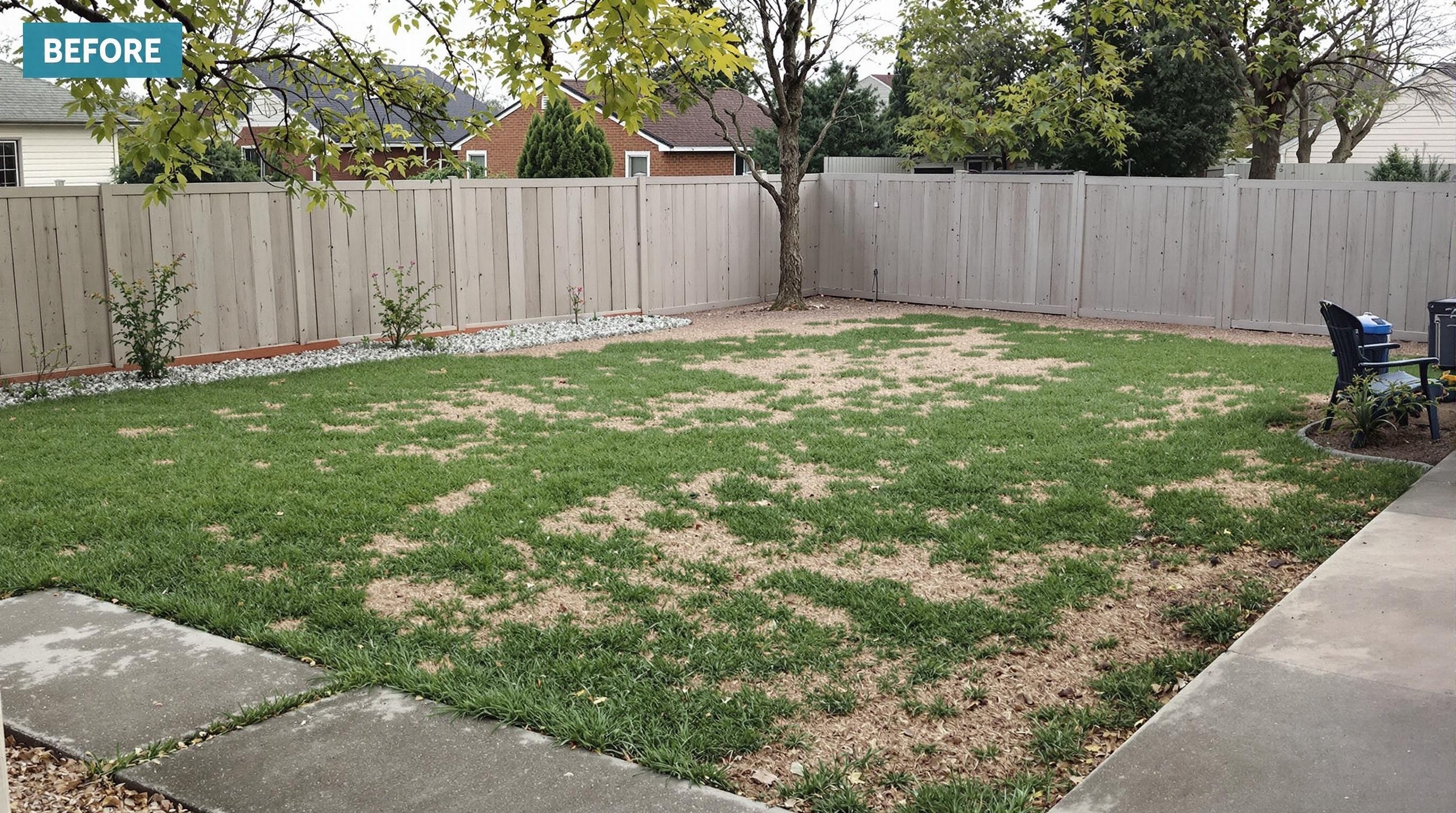 Before - Plain backyard