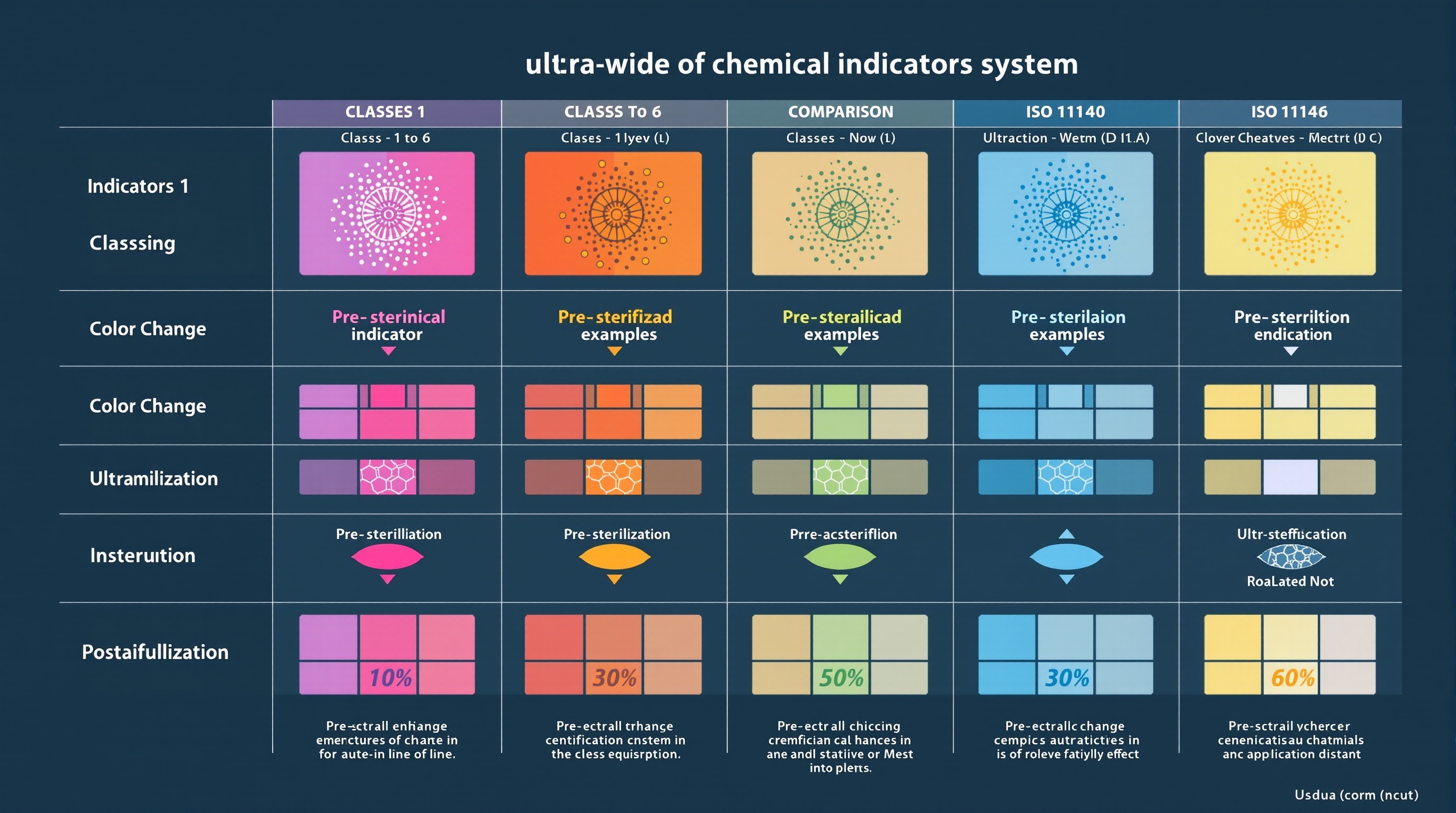 LES INDICATEURS DE STERILISATION DANS LES AUTOCLAVES DE CLASSE B : FONCTION, TYPES ET BONNES PRATIQUES 3 TABLEAU COMPARATIF DES SIX CLASSES D'INDICATEURS CHIMIQUES DE STÉRILISATION