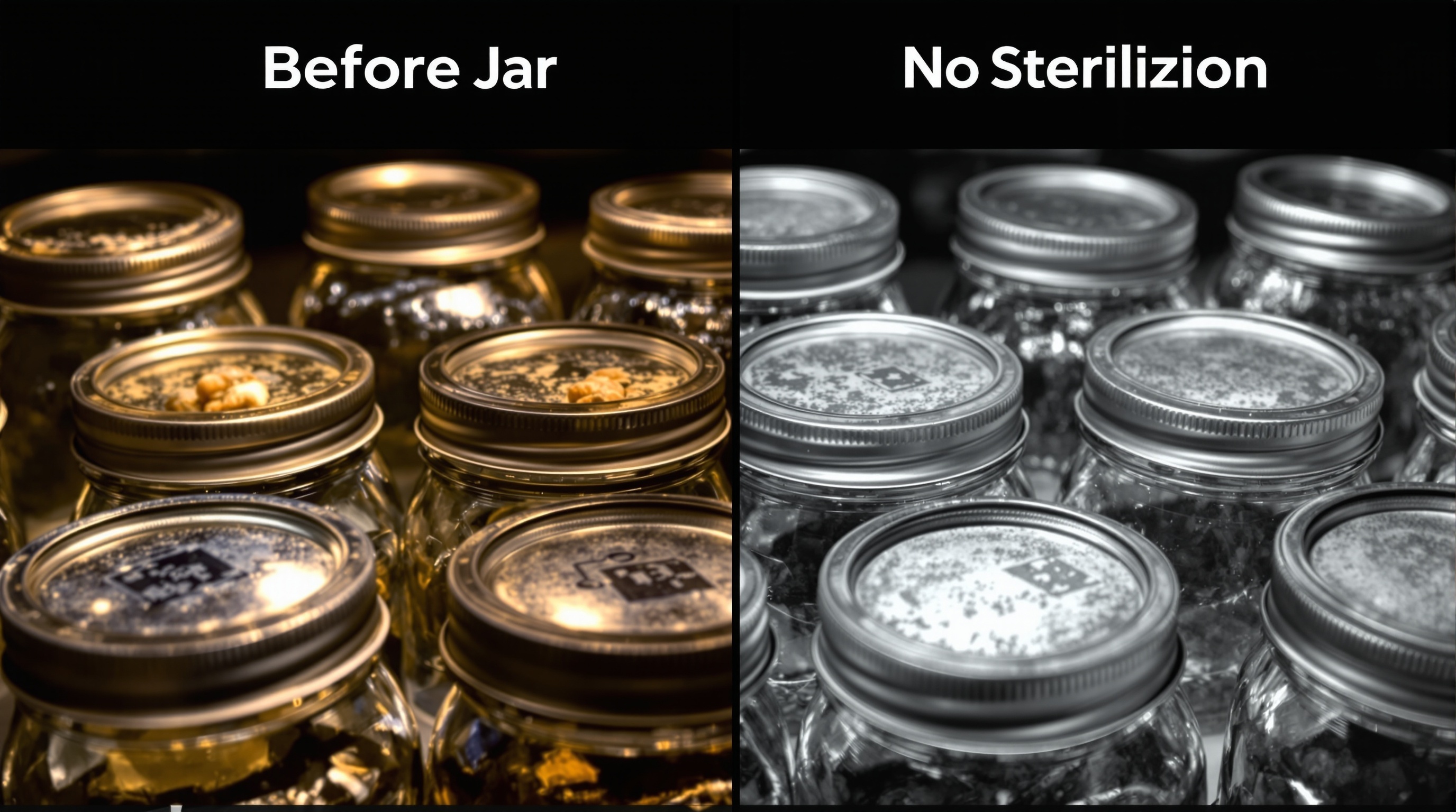 BOCAUX AVANT ET APRÈS STÉRILISATION - COMPARAISON VISUELLE