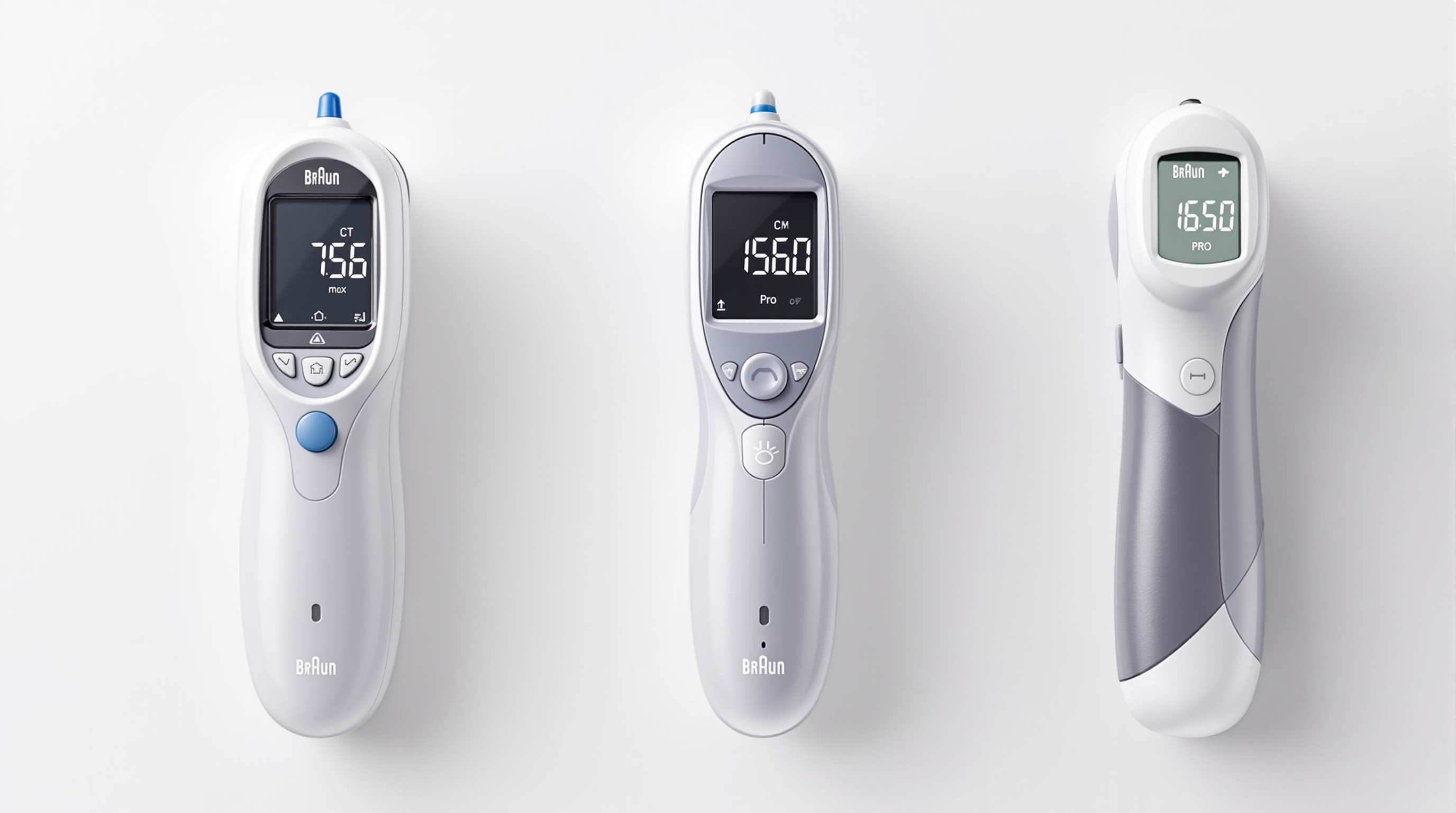 COMPARAISON DE 3 THERMOMETRES BRAUN : THERMOSCAN 7, THERMOSCAN 7 CONNECT ET THERMOSCAN PRO 6000 1 COMPARAISON DES TROIS THERMOMÈTRES BRAUN CÔTE À CÔTE
