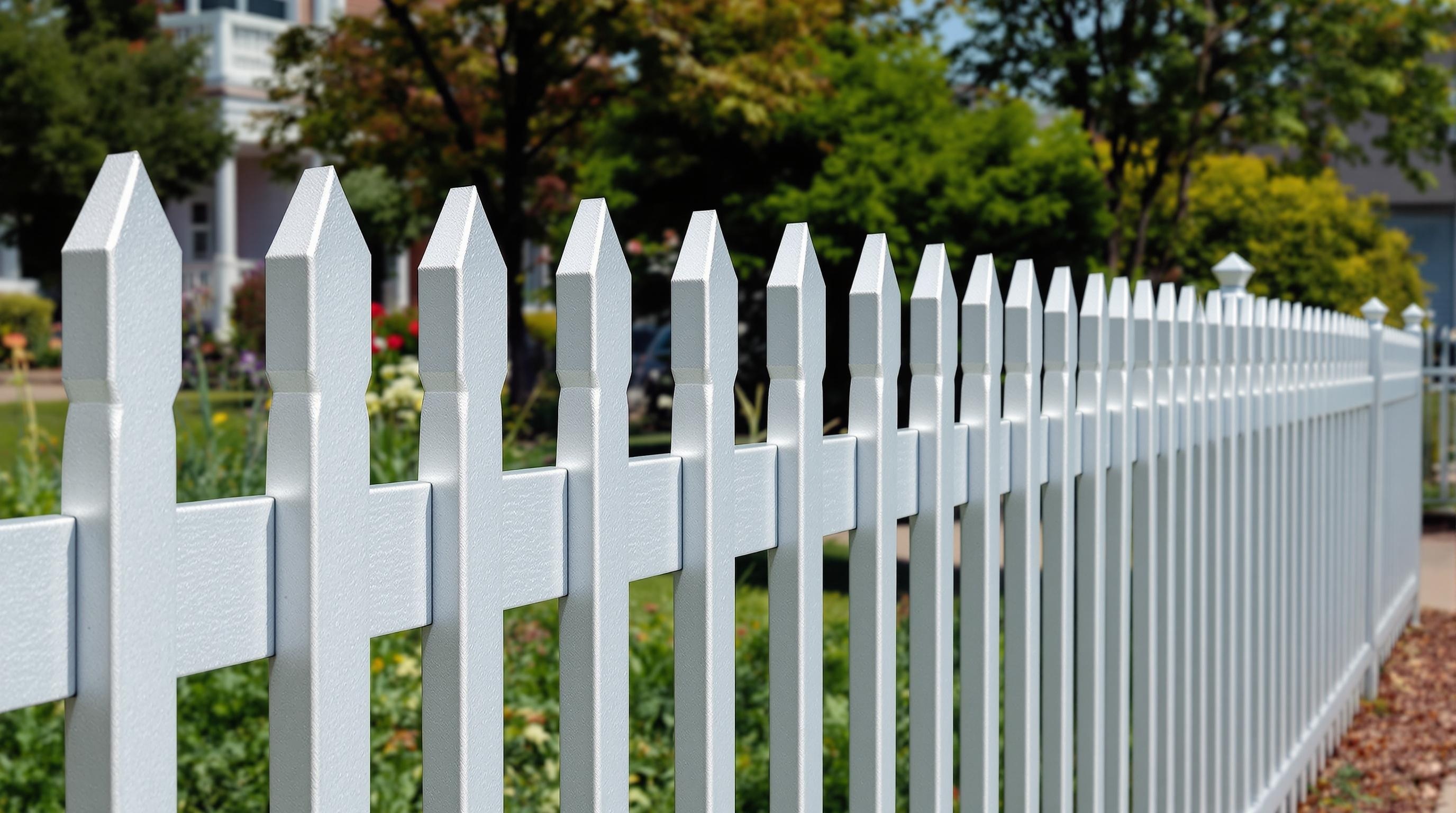 Professional galvanized steel picket fencing showing zinc coating protection and corrosion resistance benefits