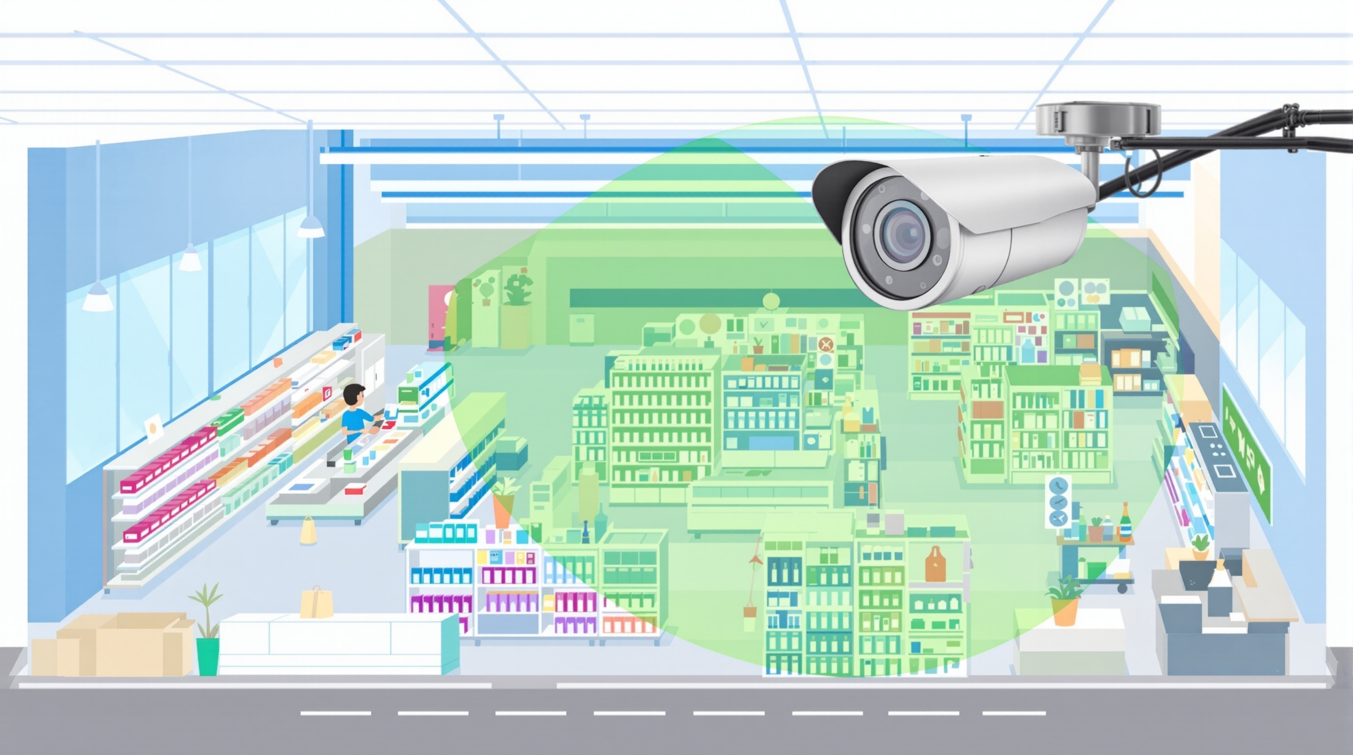 2.8mmレンズの広角視野