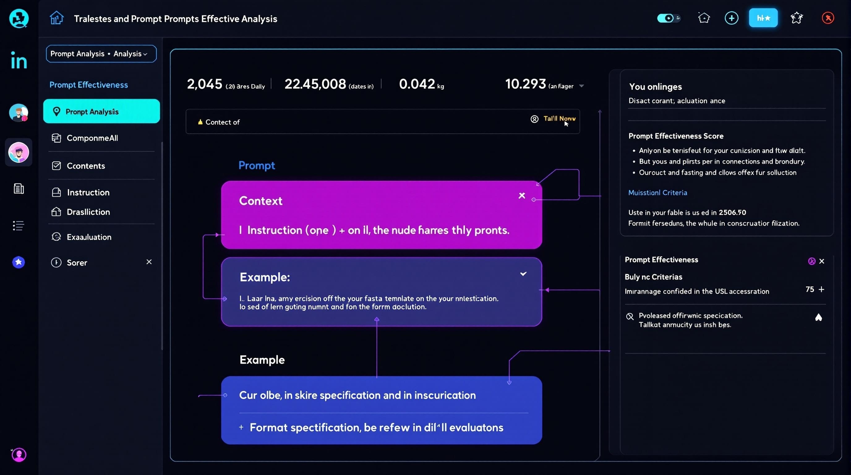 Интерфейс анализа промптов для генерации изображений