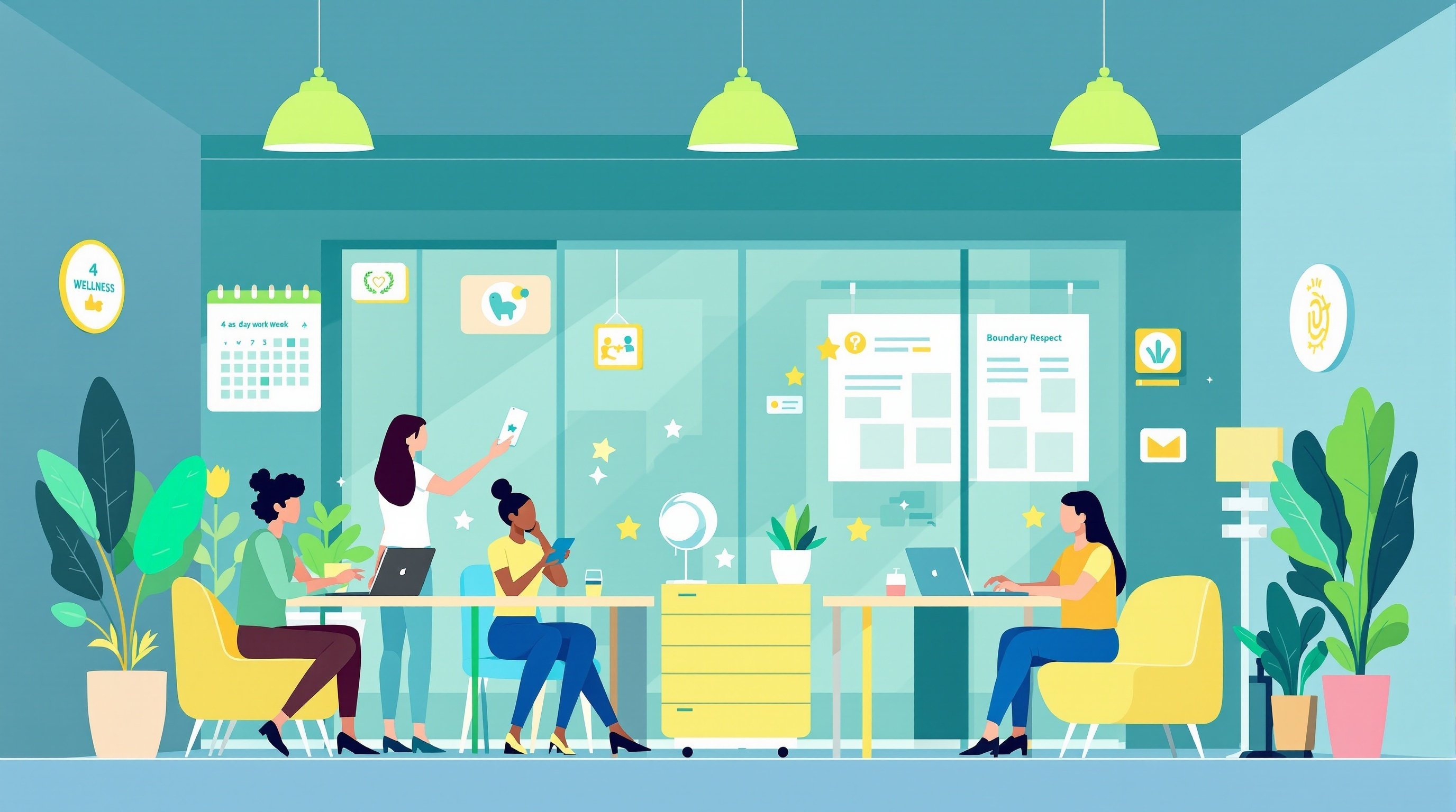 현대적 직장 환경의 웰빙 시스템