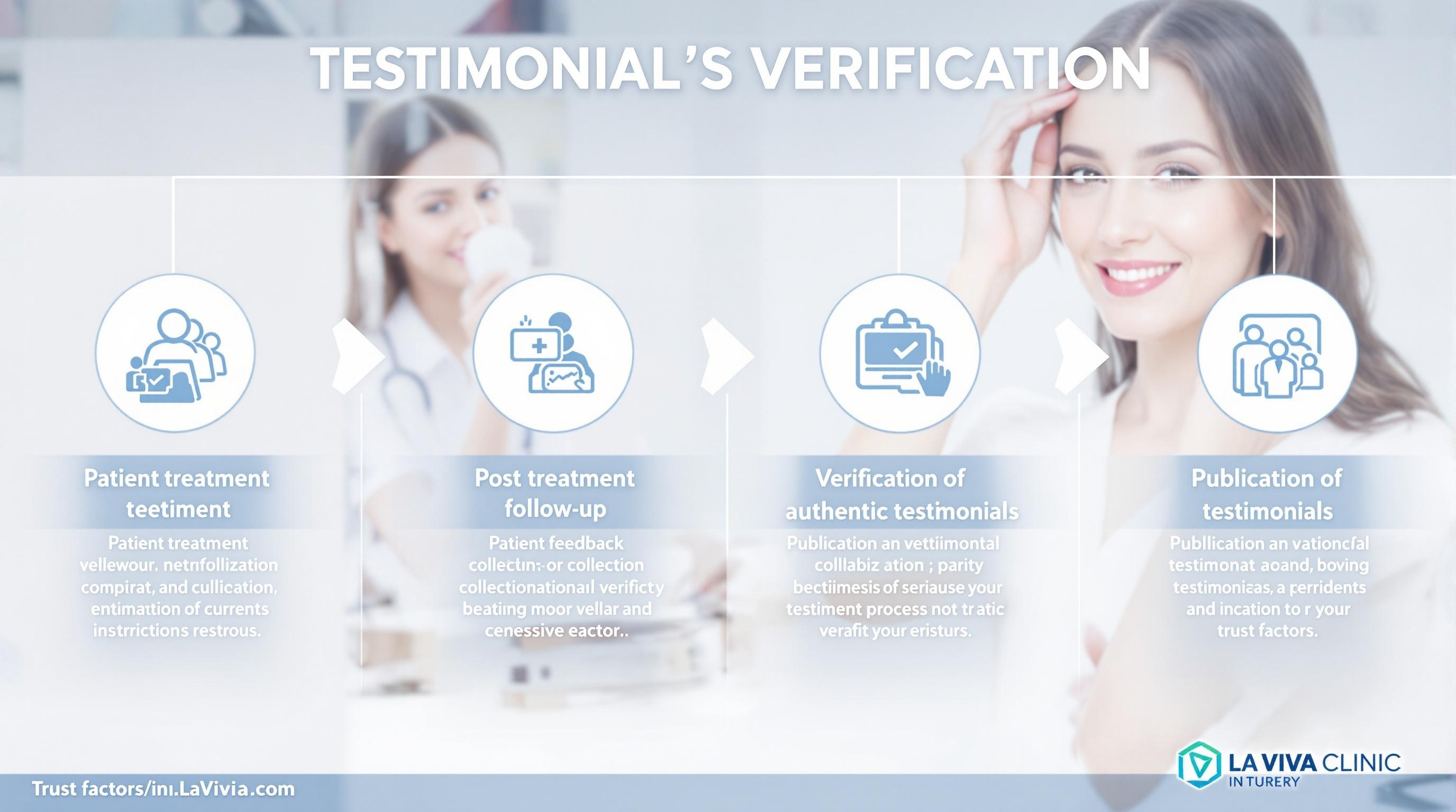Testimonial verification process at La Viva Clinic
