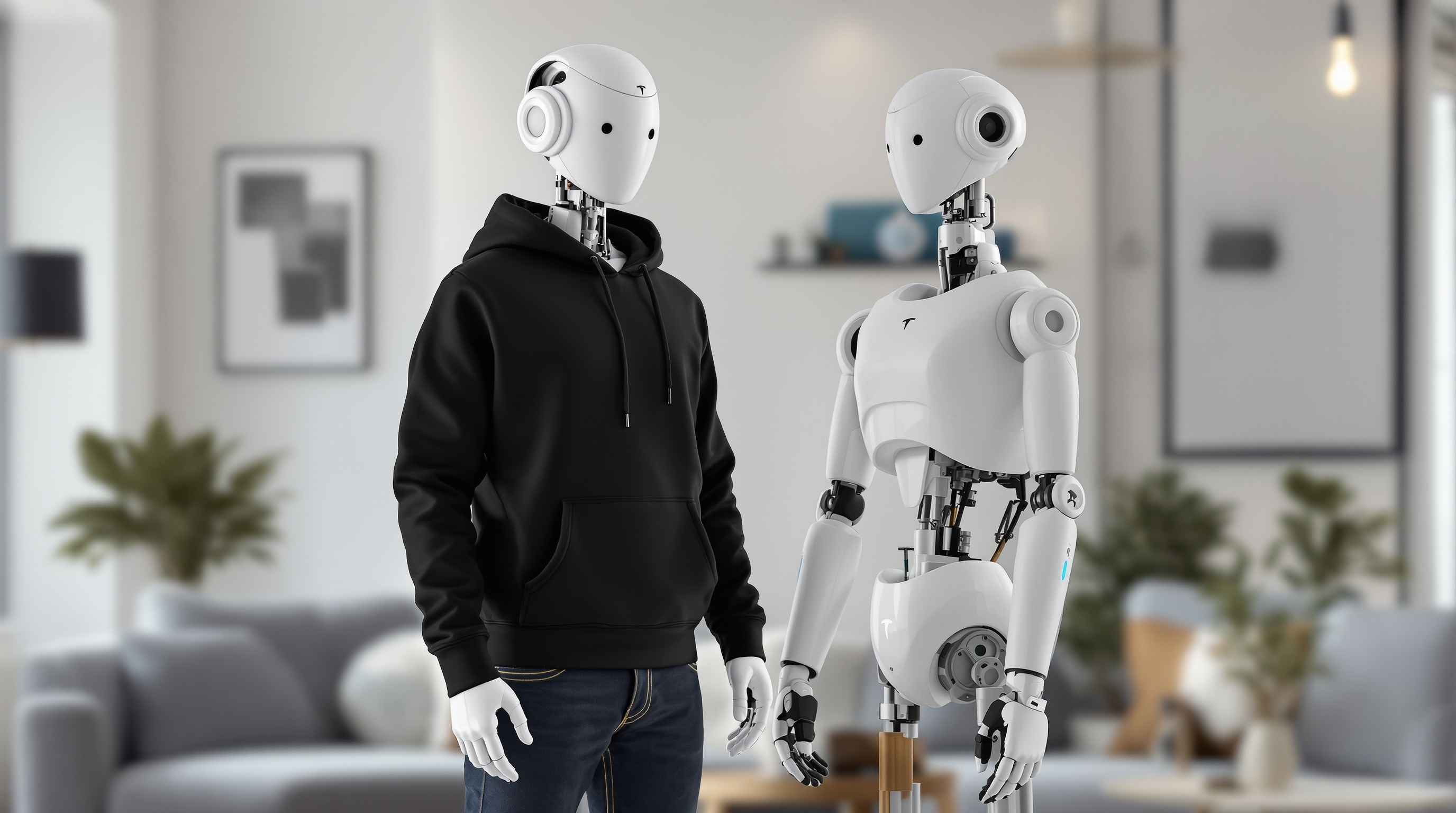 Tesla Optimus mit Casual-Bekleidung