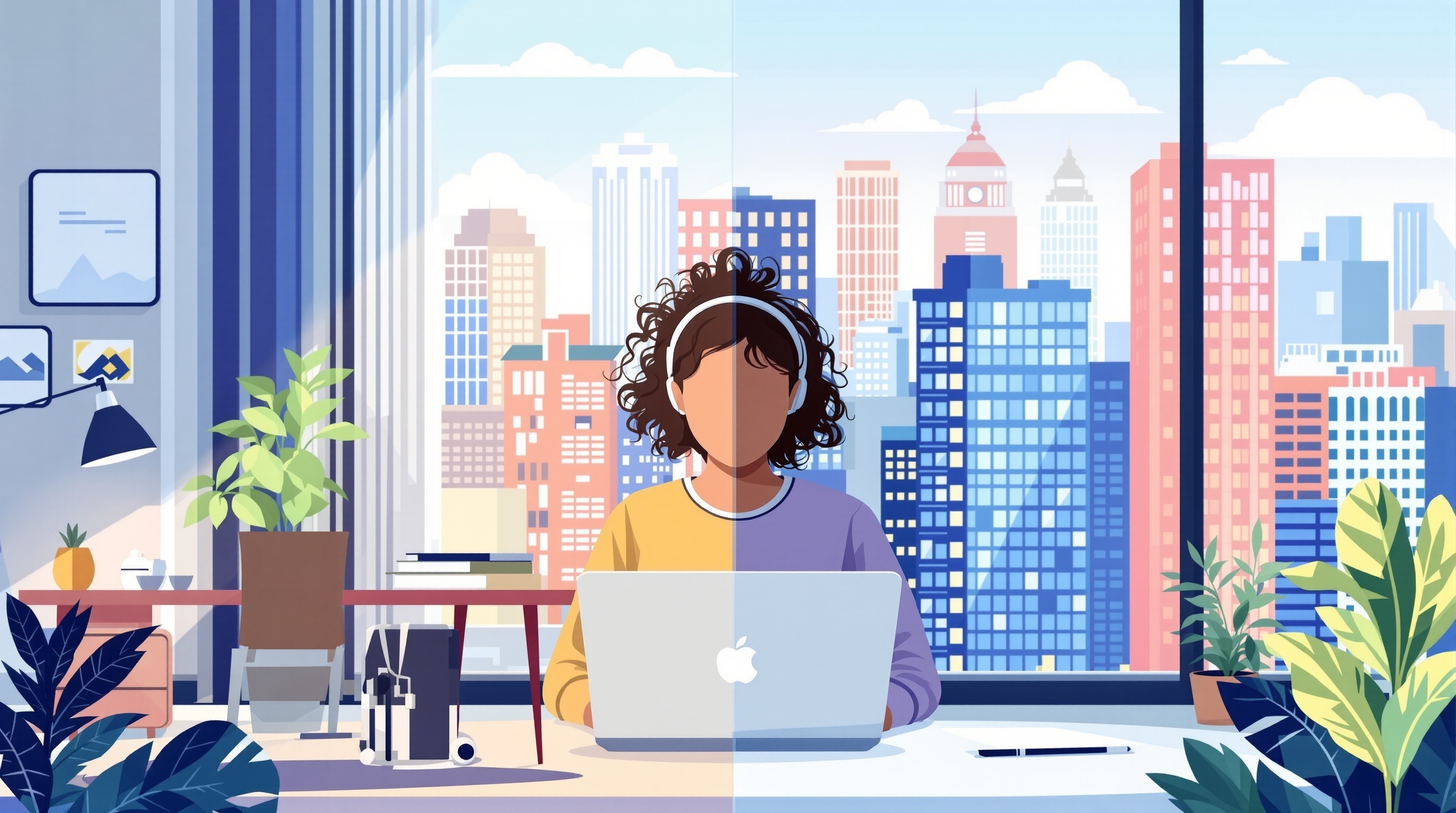 하이브리드 워크 개념도