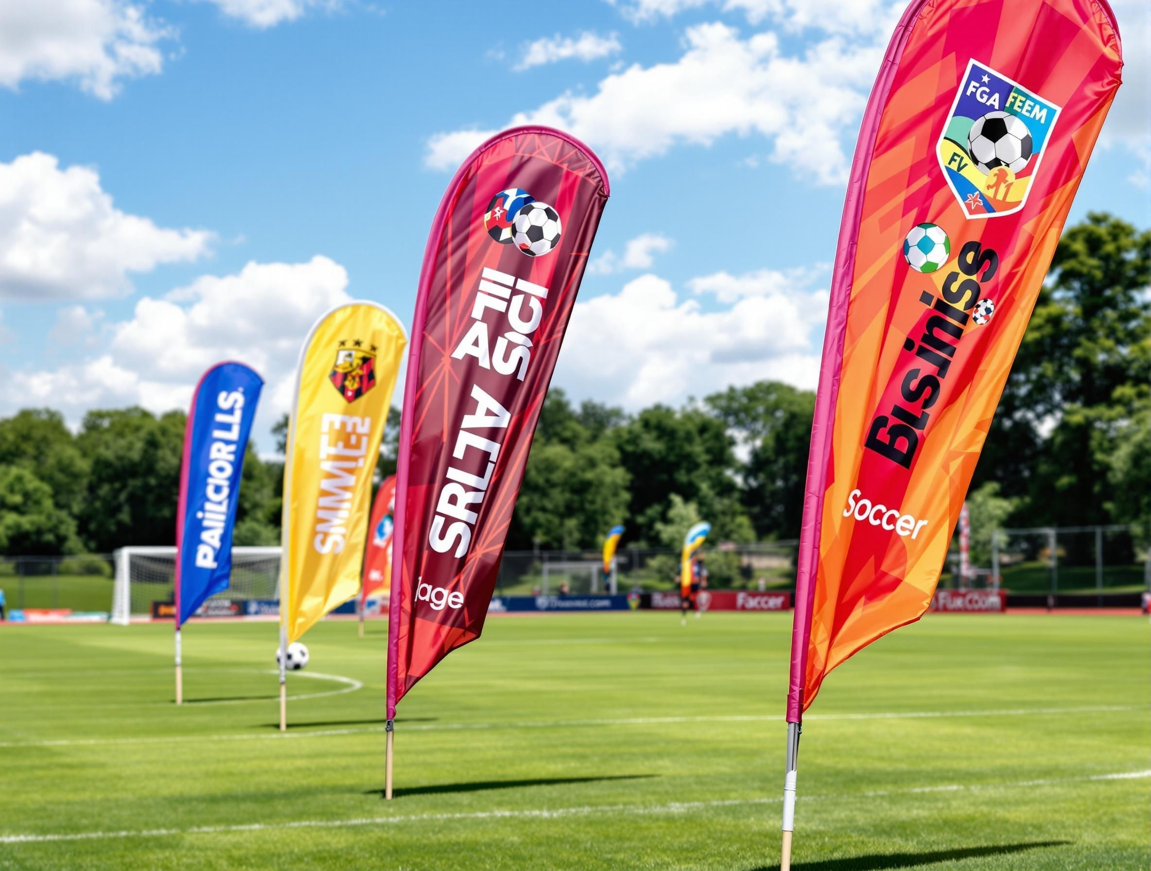 Sports team feather flags