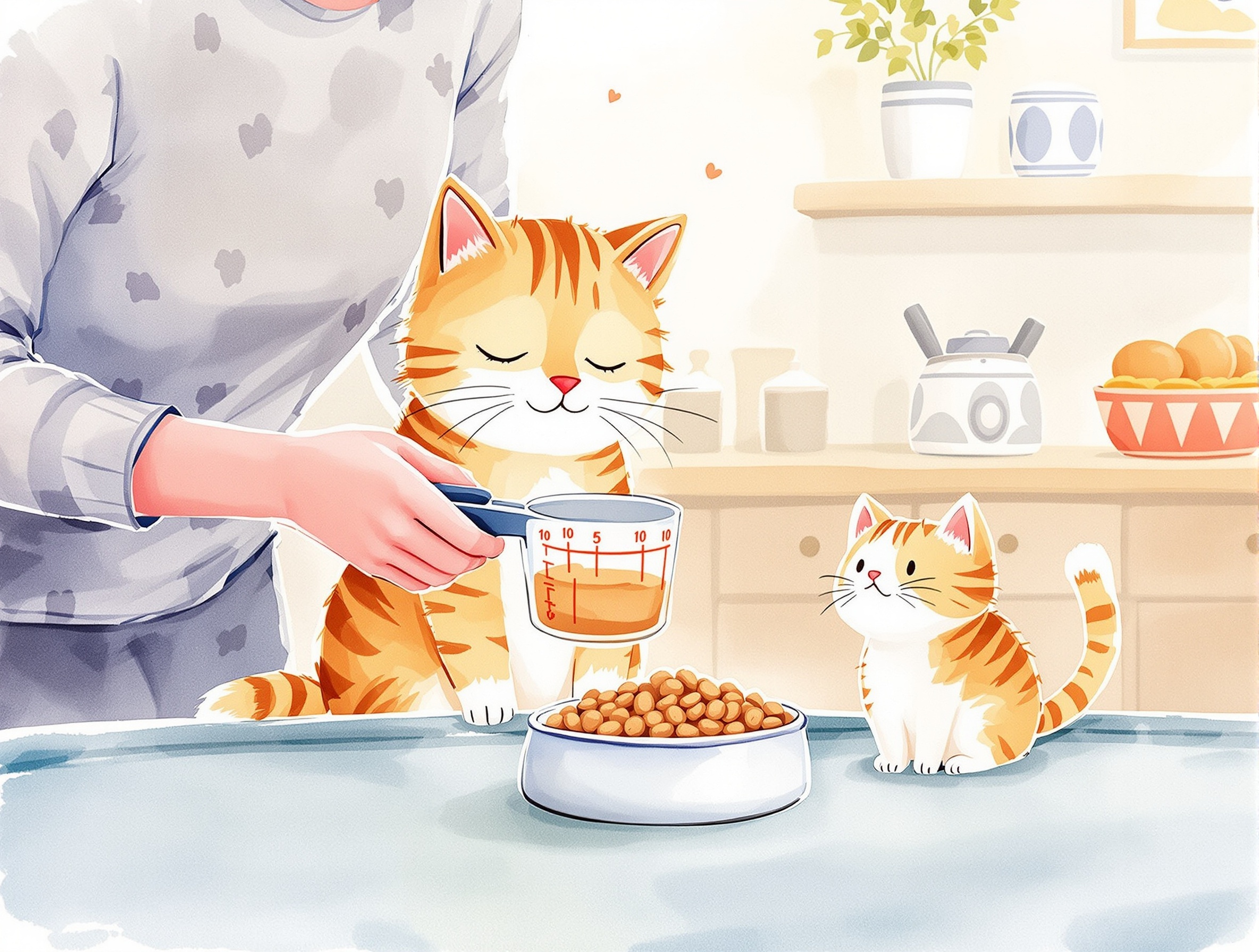 給餌量を測定する様子