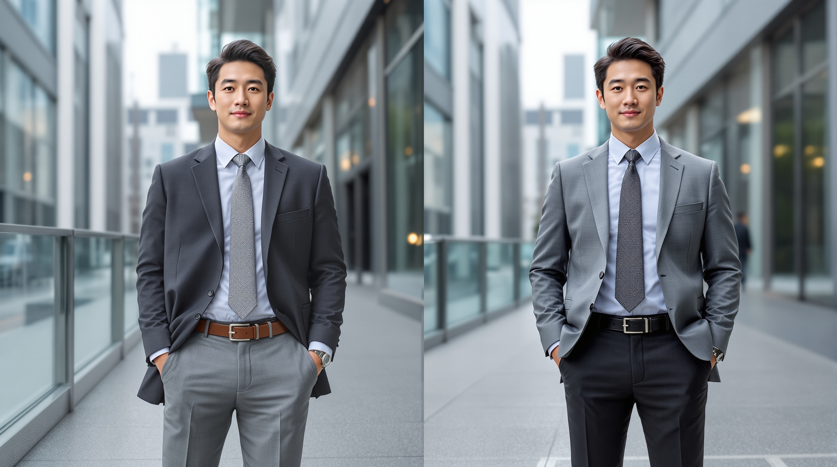 姿勢の良い男性