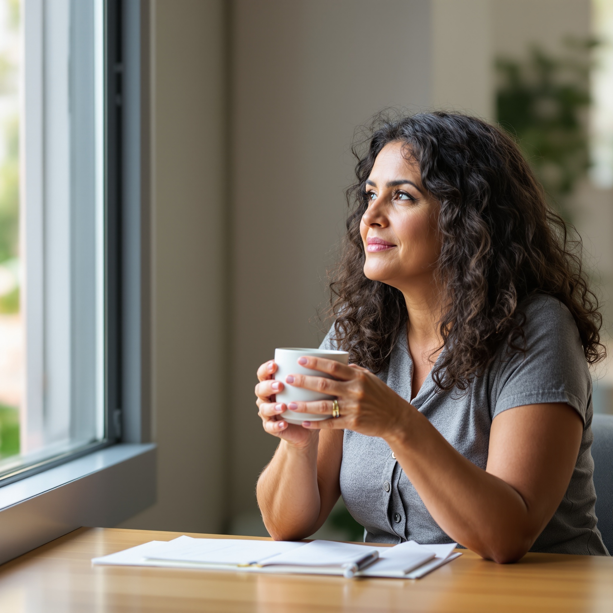 Woman with coffee