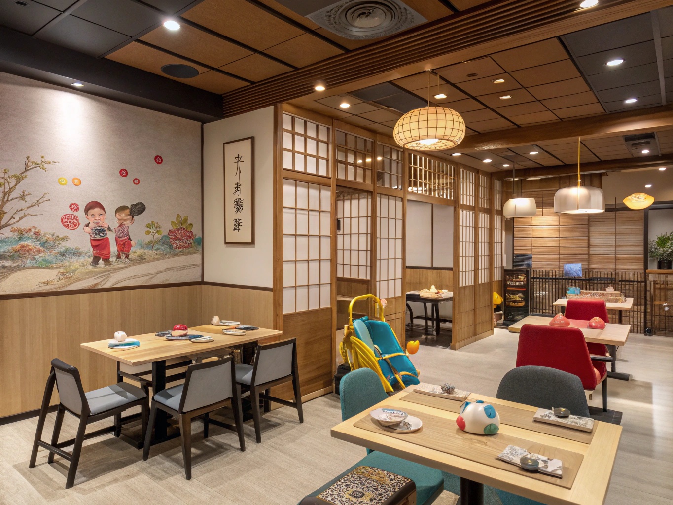 Family-friendly Japanese Restaurant Interior