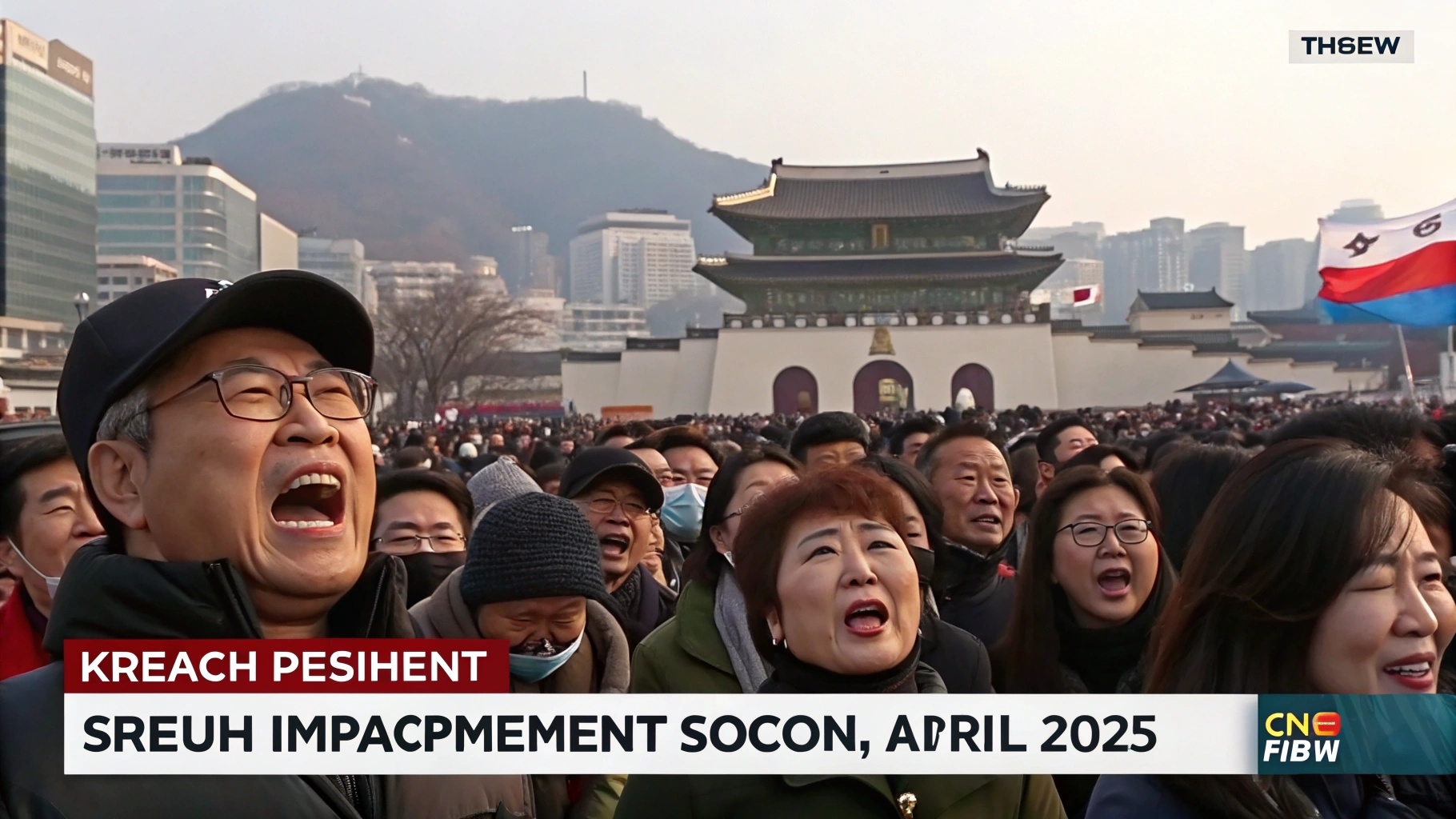 2025년 4월 4일 윤석열 대통령 탄핵 후 서울 광화문 광장에 모인 시민들의 다양한 반응
