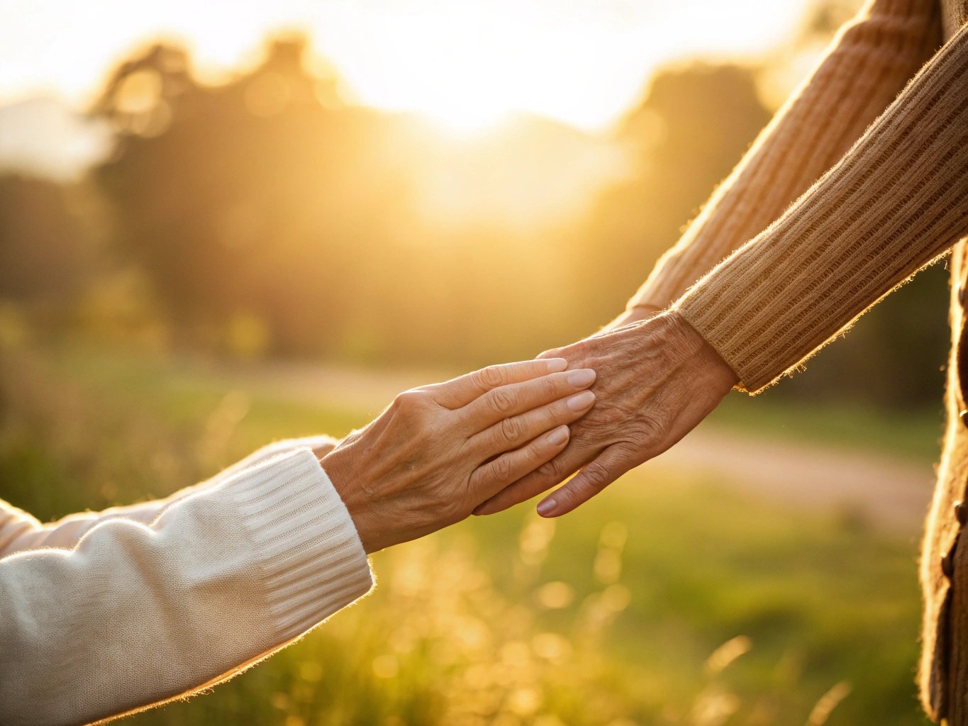 손을 맞잡는 따뜻한 위로