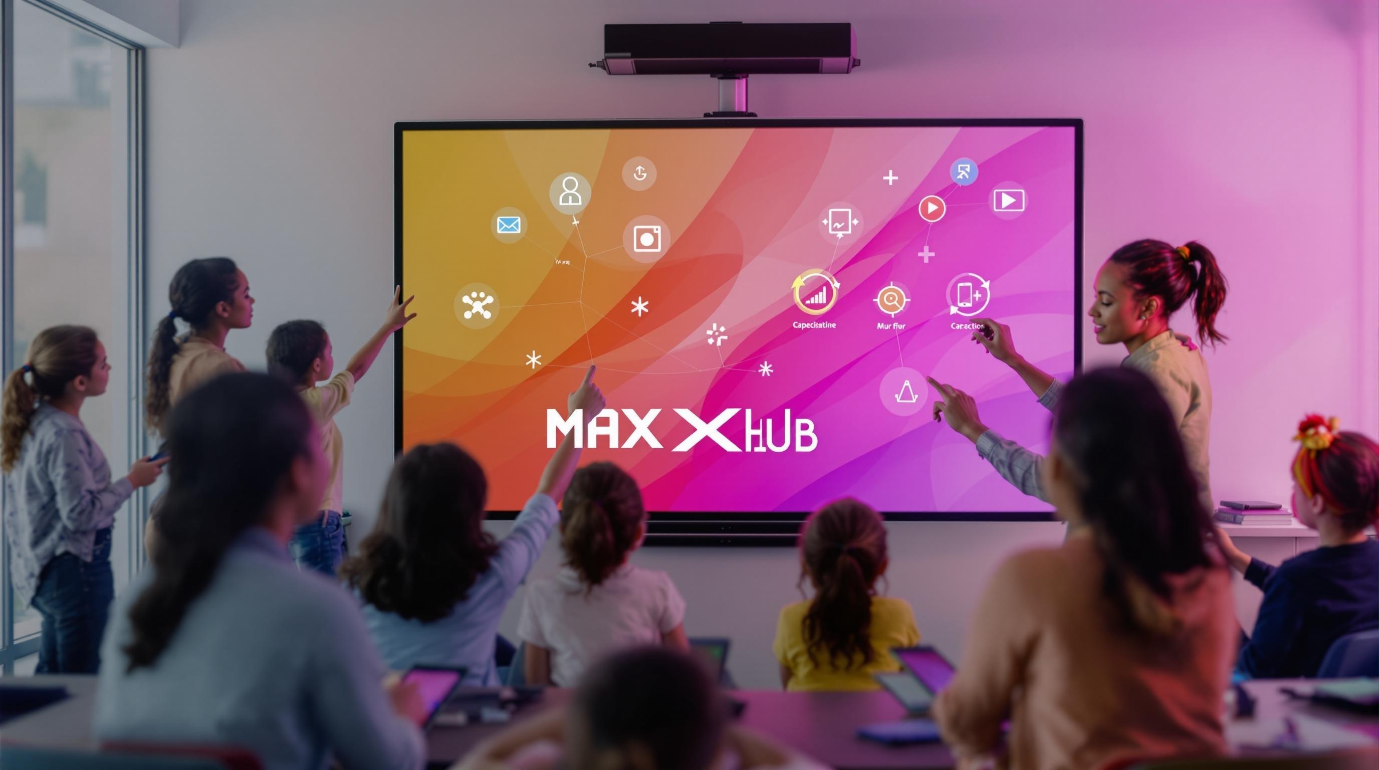 m&agrave;n h&igrave;nh MAXHUB 55 inch trong gi&aacute;o dục