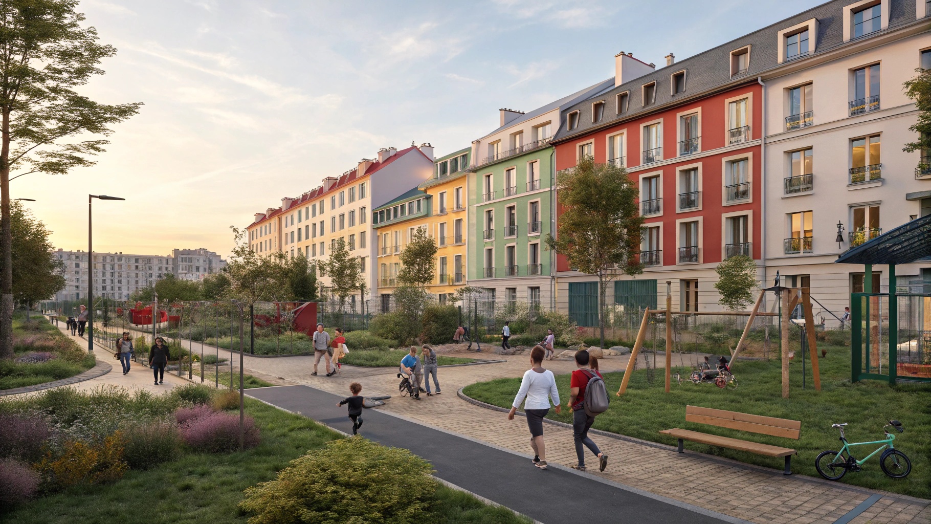 Quartier prioritaire de la politique de la ville en rénovation