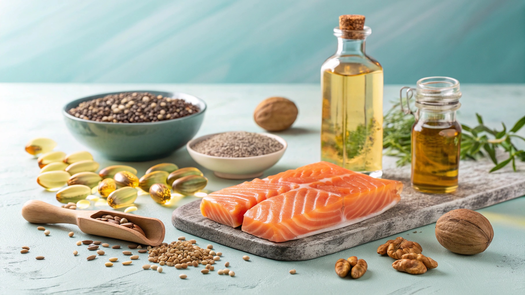 프리미엄 오메가3 제품 및 천연 원료