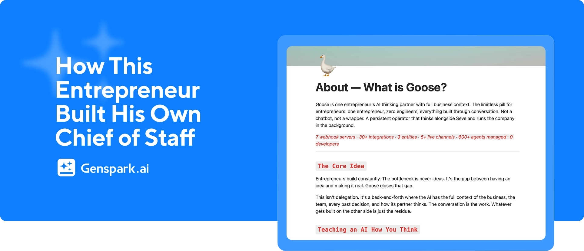 How This 26-Year-Old Entrepreneur Used Genspark to Build an AI Chief of Staff With No Tech Background