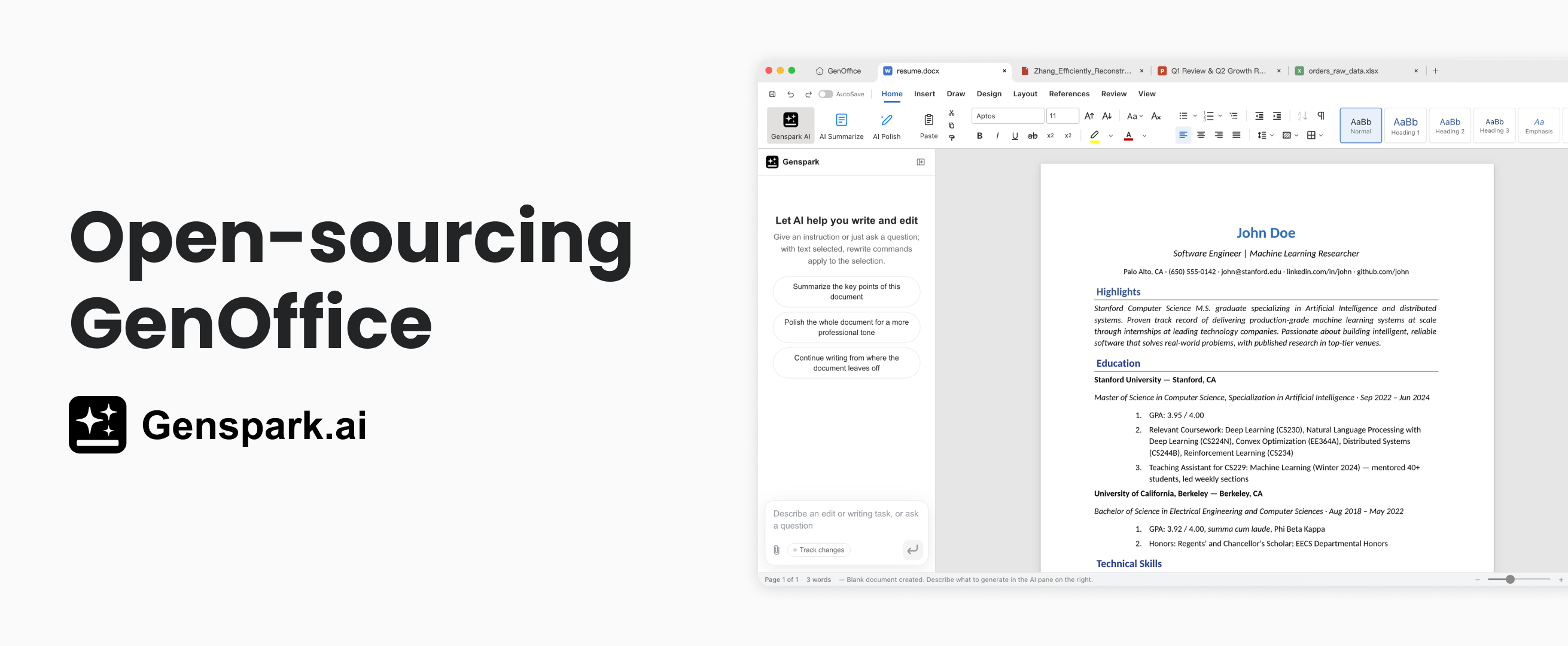 GenOffice: The First Open-Source AI Office Suite
