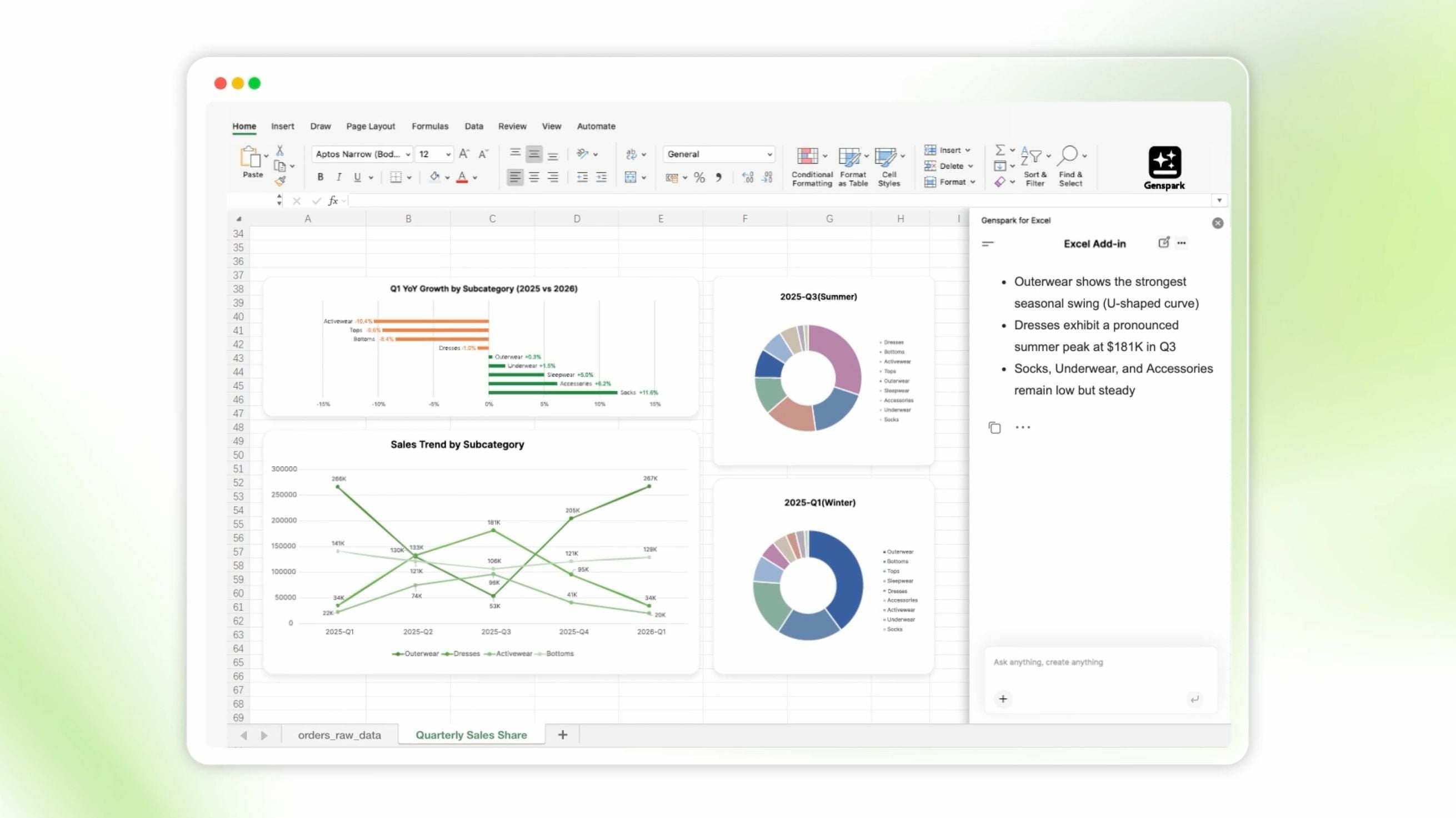 Genspark AI Agent in Excel