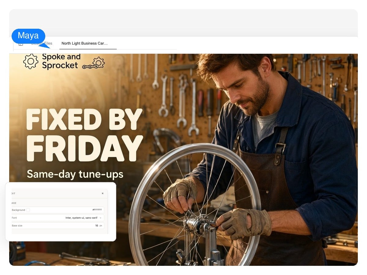 Feed ad creative for a local bike repair shop with a Book a Slot button