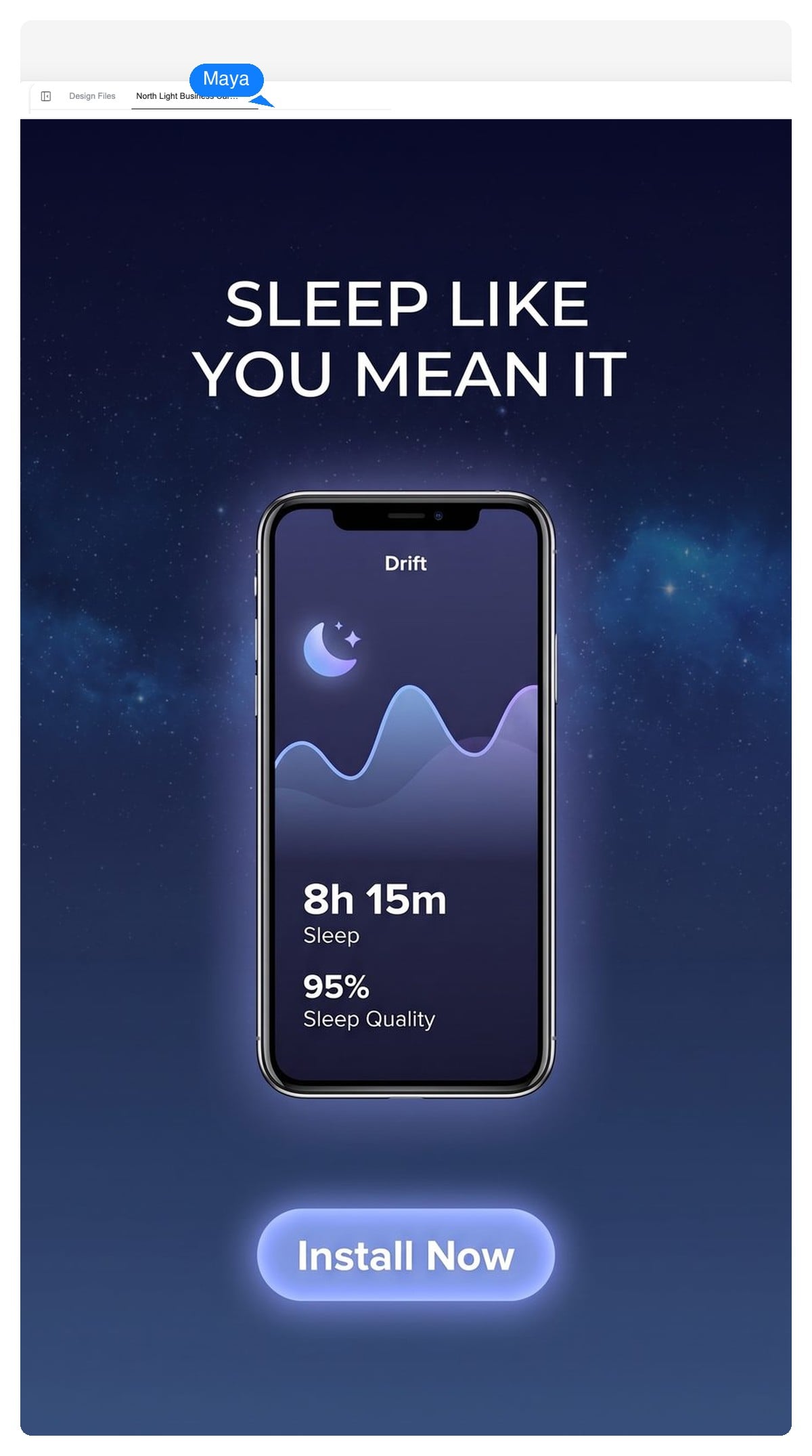 App install story ad with the headline and install button held inside the story safe area