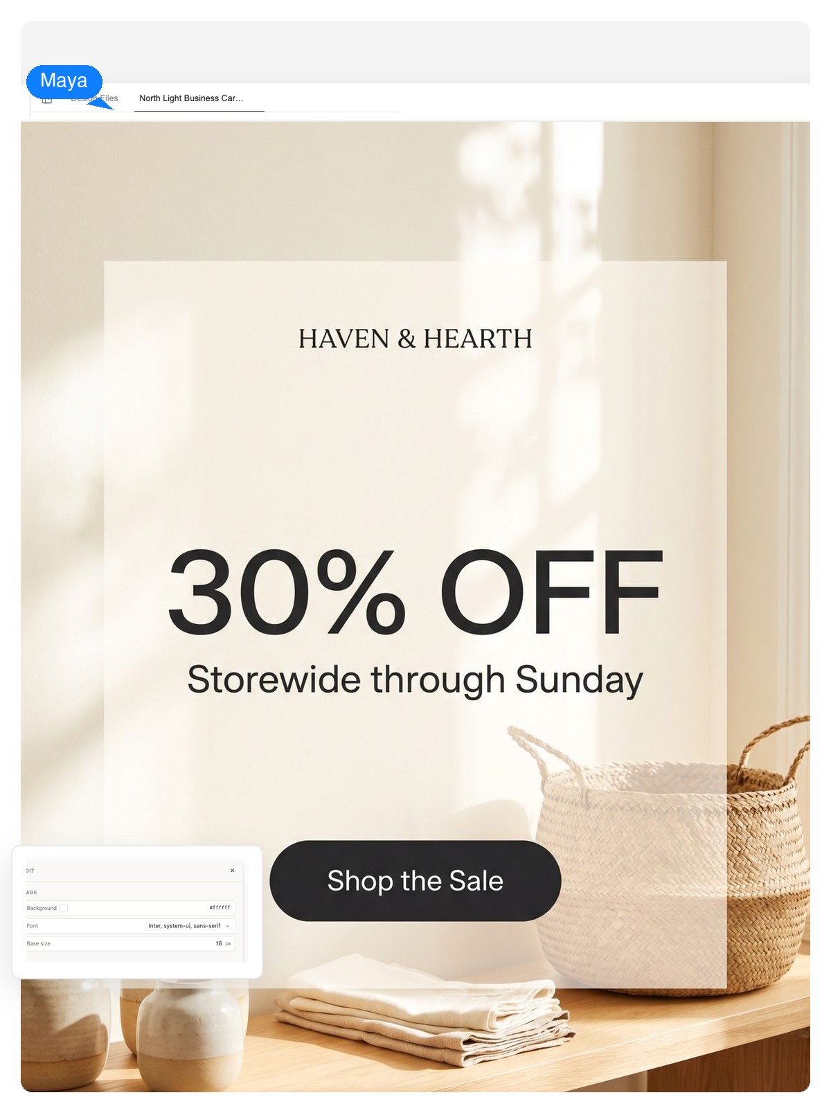 4:5 summer sale feed ad with 30% OFF as the dominant element and a Shop the Sale button
