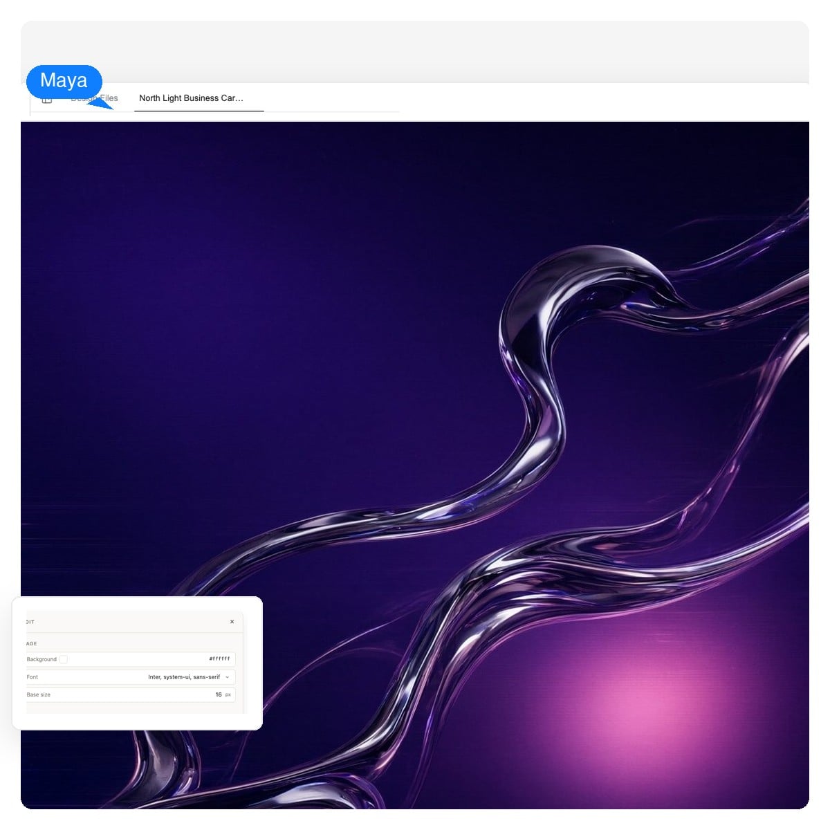 AI-generated electronic EP cover artwork with the album title sitting on top as an editable text layer