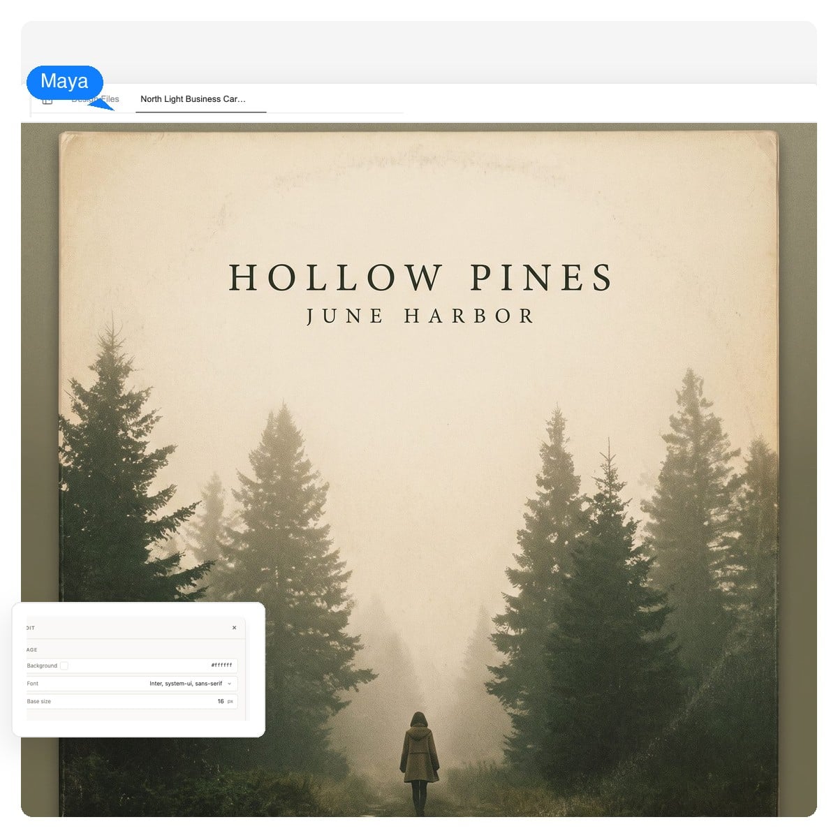 Indie folk album cover — AI Album Cover Generator