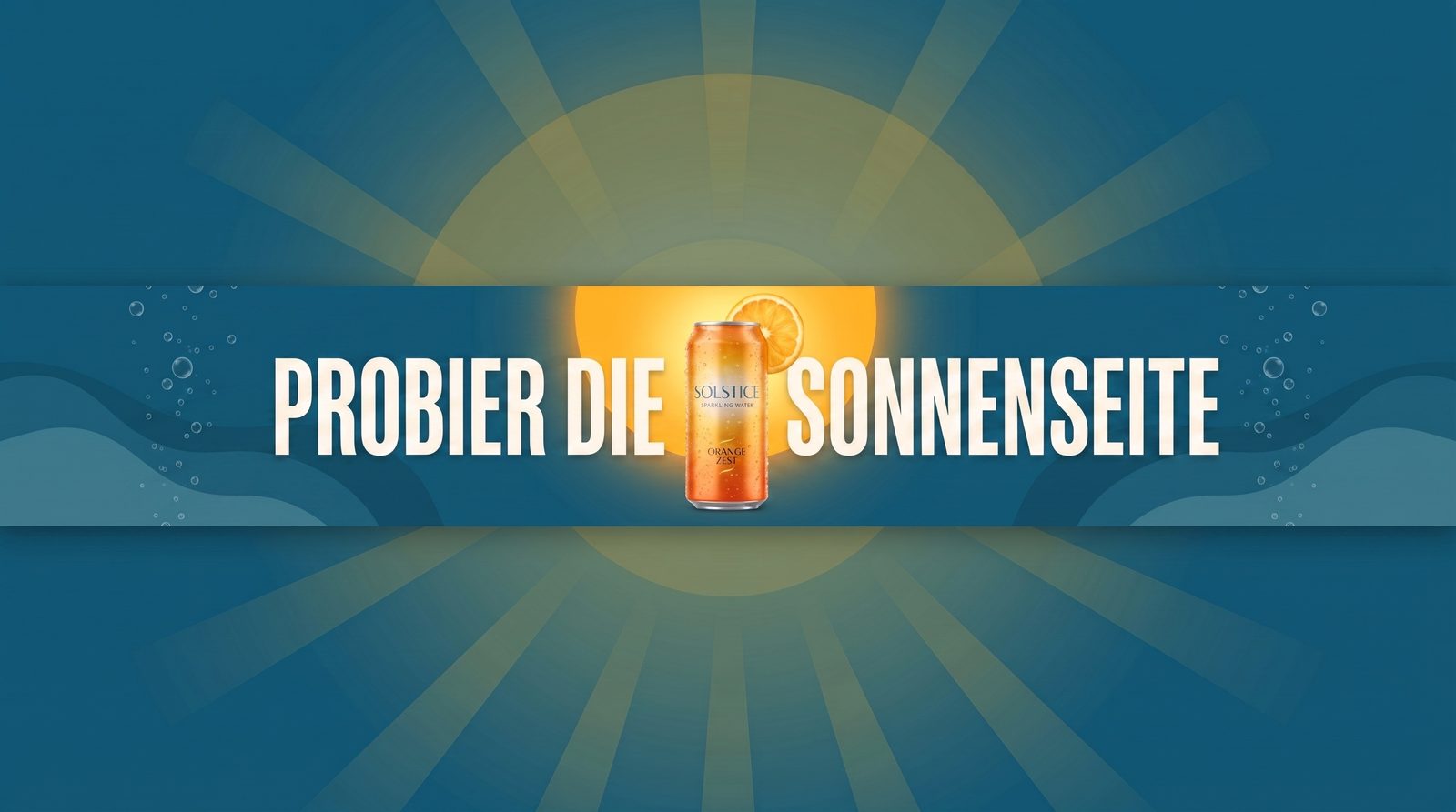 Getränkekampagne neu gesetzt als 2560×1440-YouTube-Kanalbild mit der Botschaft im sicheren Bereich