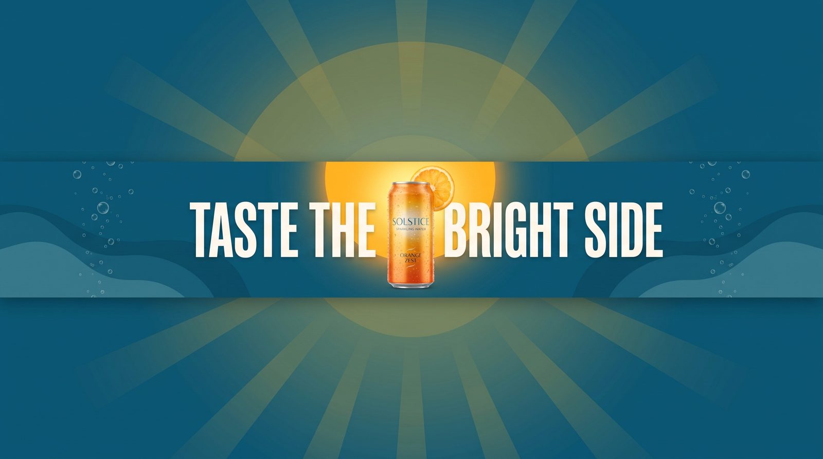 Drink campaign re-laid out as 2560×1440 YouTube channel art with the message inside the safe area