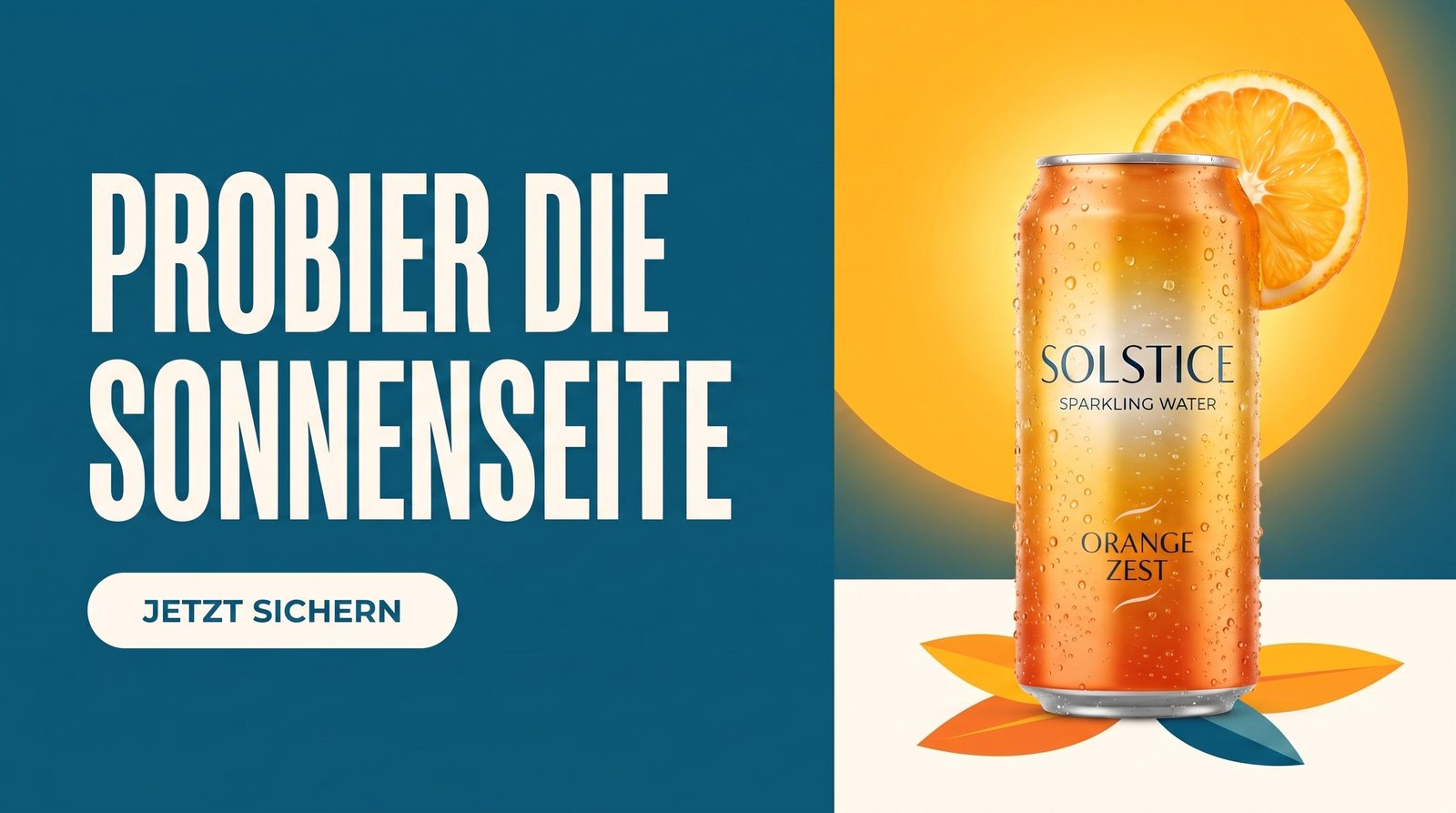 Banner der Getränkekampagne gesetzt als 1200×628-Social-Link-Post