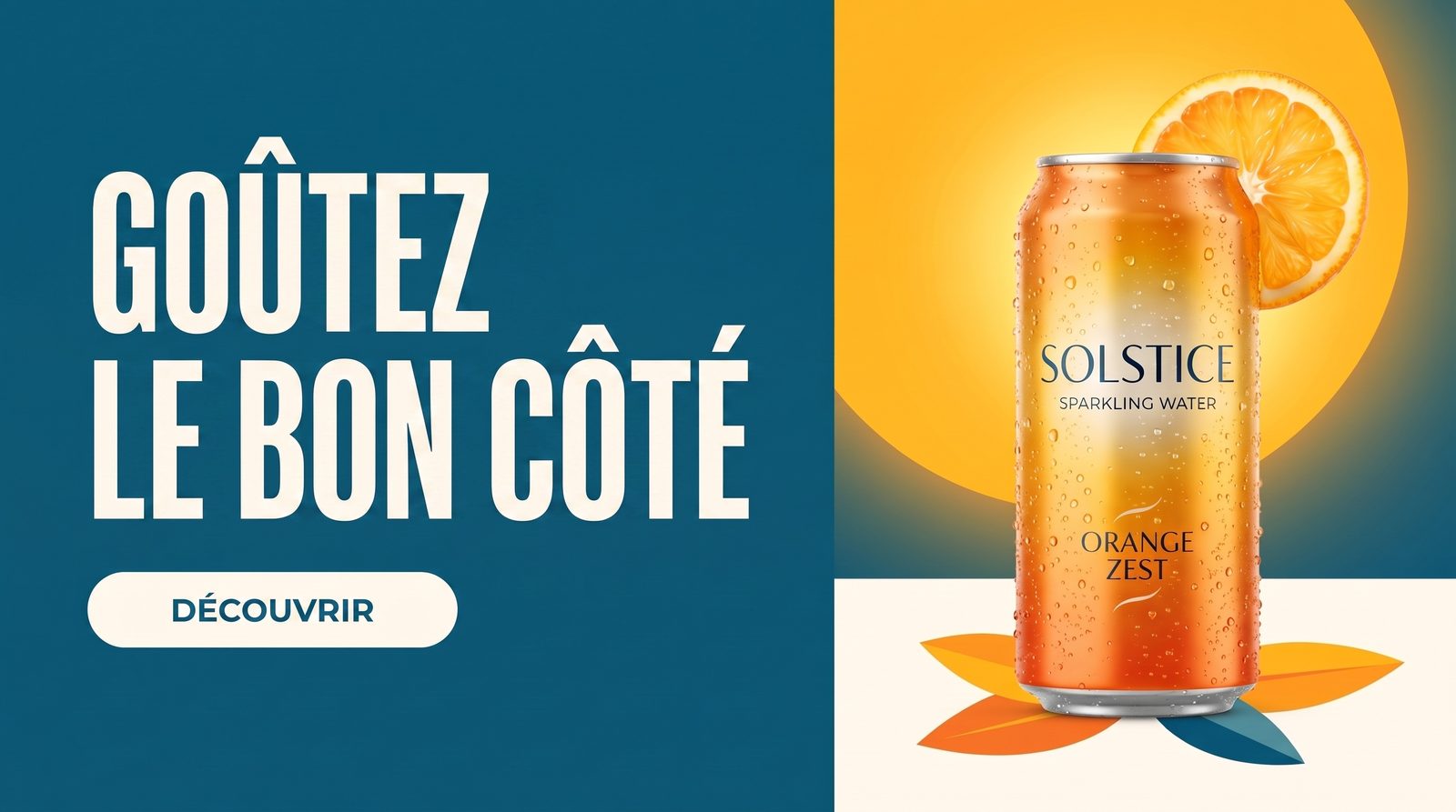 Bannière de la campagne de boisson mise en page en post de lien de 1200×628
