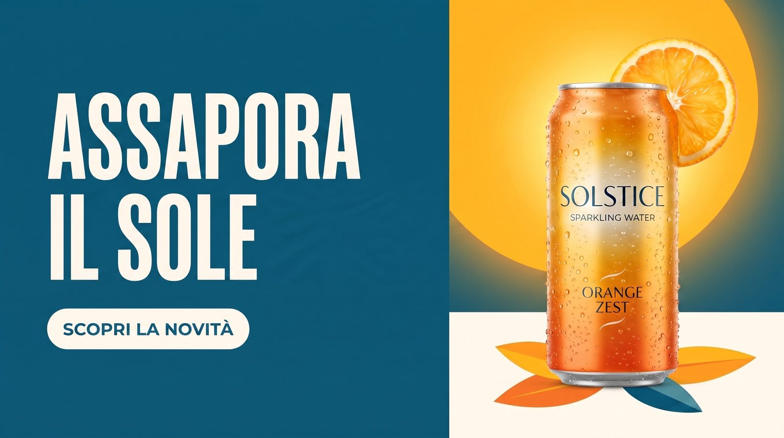 Banner della campagna della bibita impaginato come post con link da 1200×628