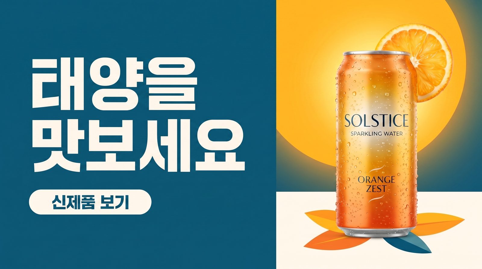 1200×628 SNS 링크 포스트로 배치한 음료 캠페인 배너